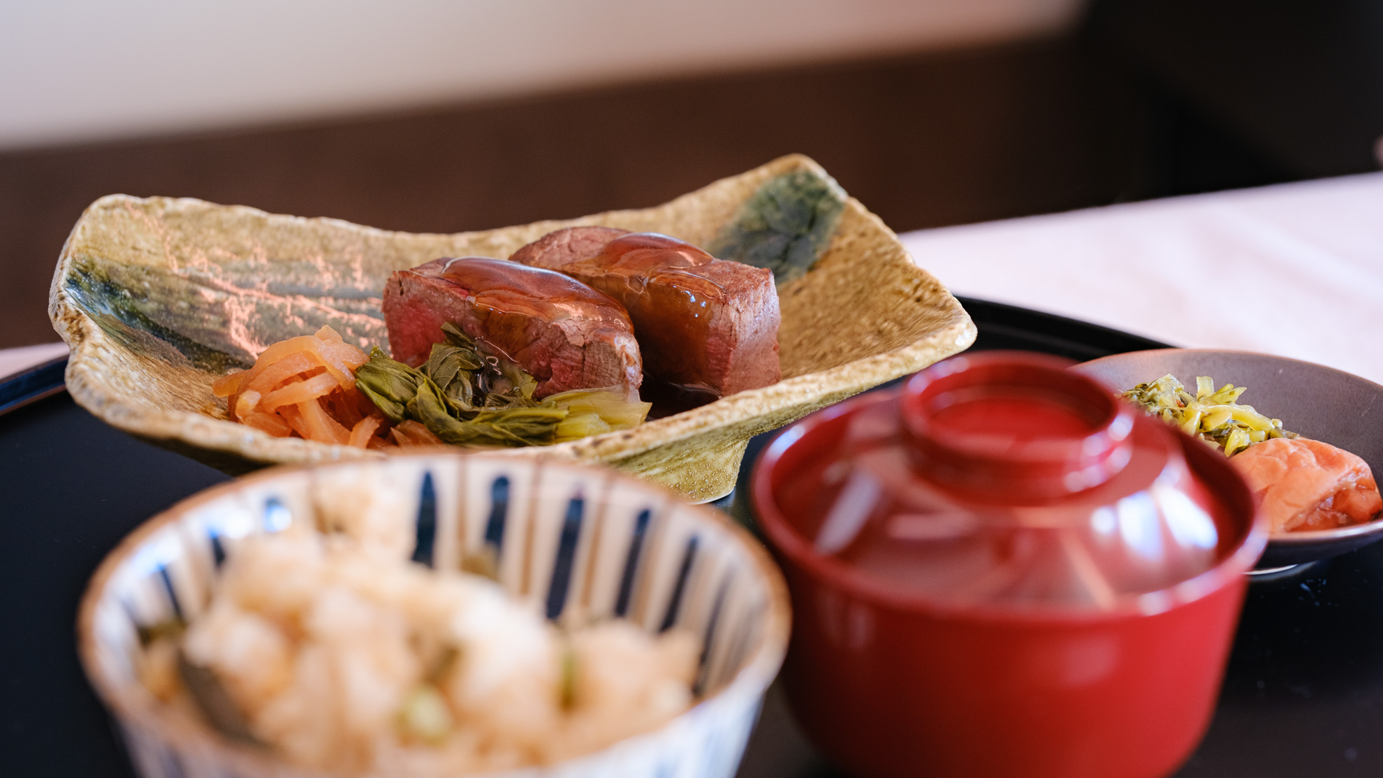 JAL First Class beef steak