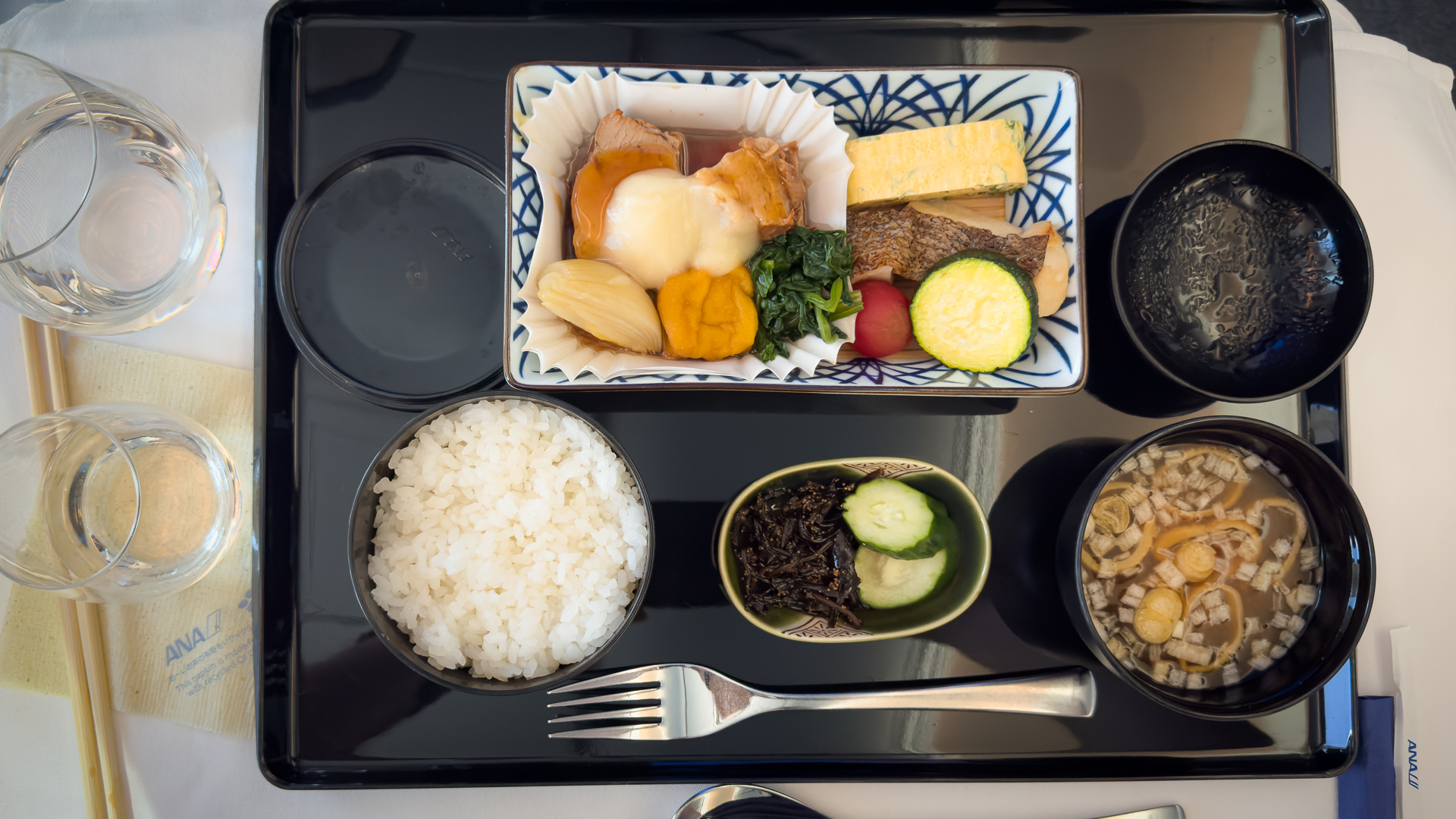 Japanese Washoku on ANA Business Class