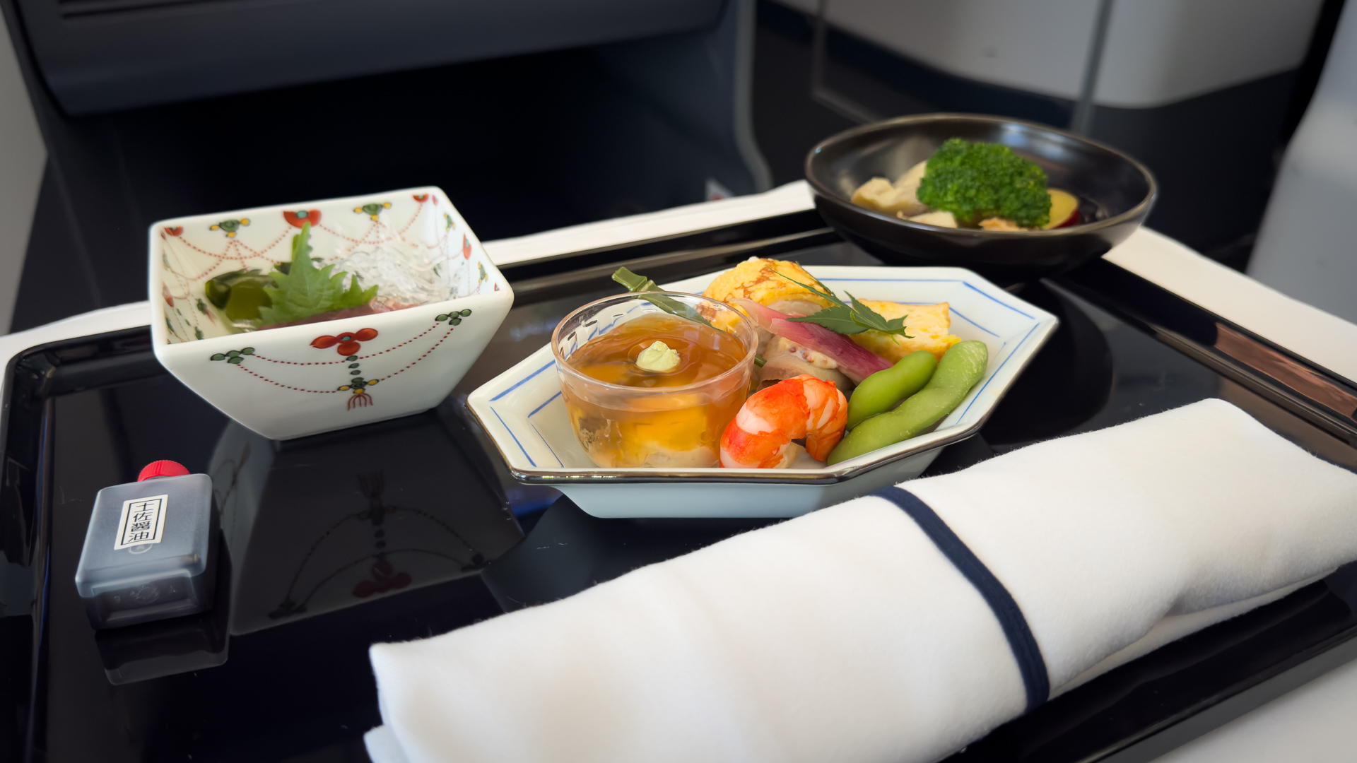 Dining on ANA Business Class