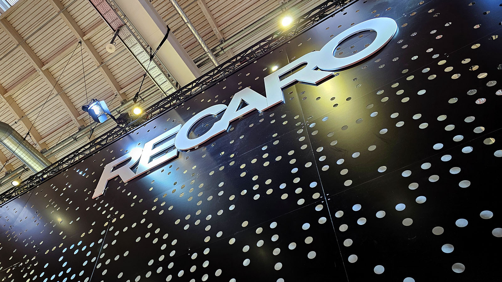 RECARO booth at AIX in Hamburg, Germany.