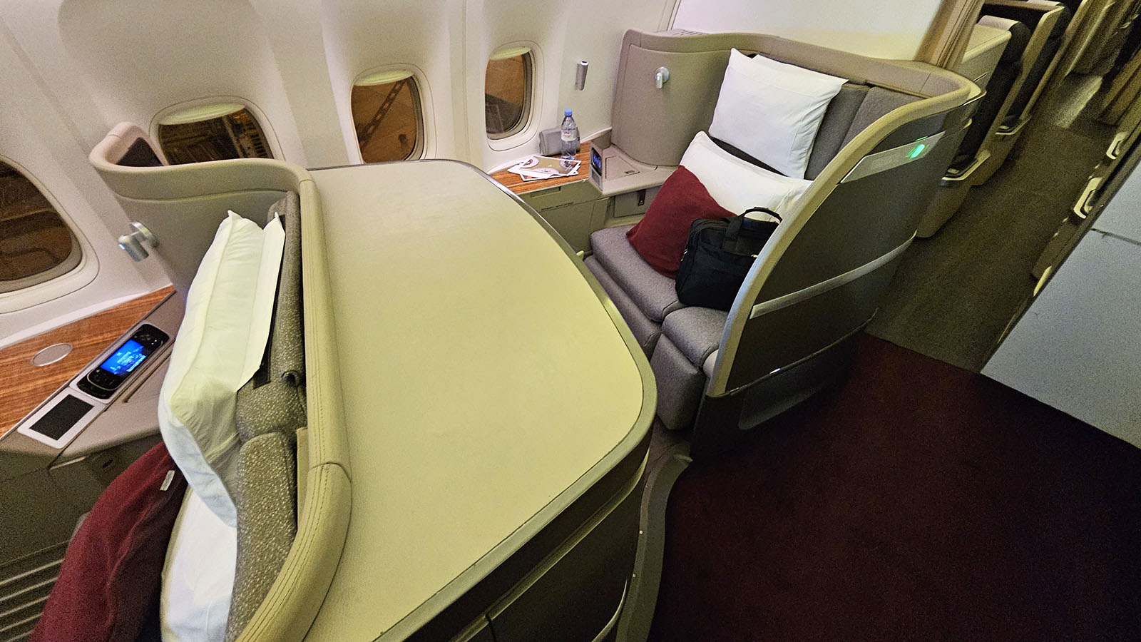 Suites in First Class on the Cathay Pacific Boeing 777