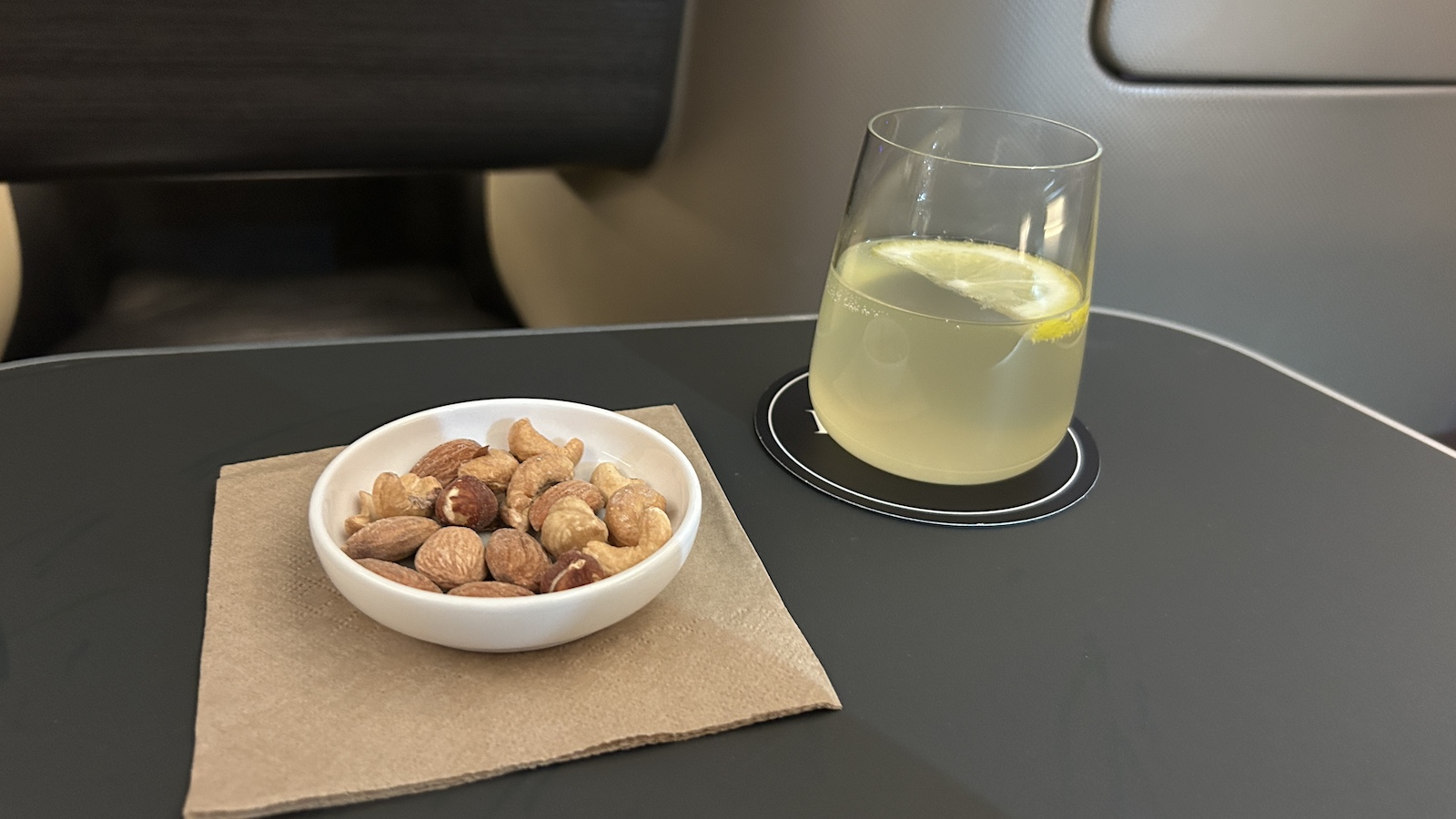 Qantas Perth Paris Business Class Welcome Drink Point Hacks by Daniel Sciberras