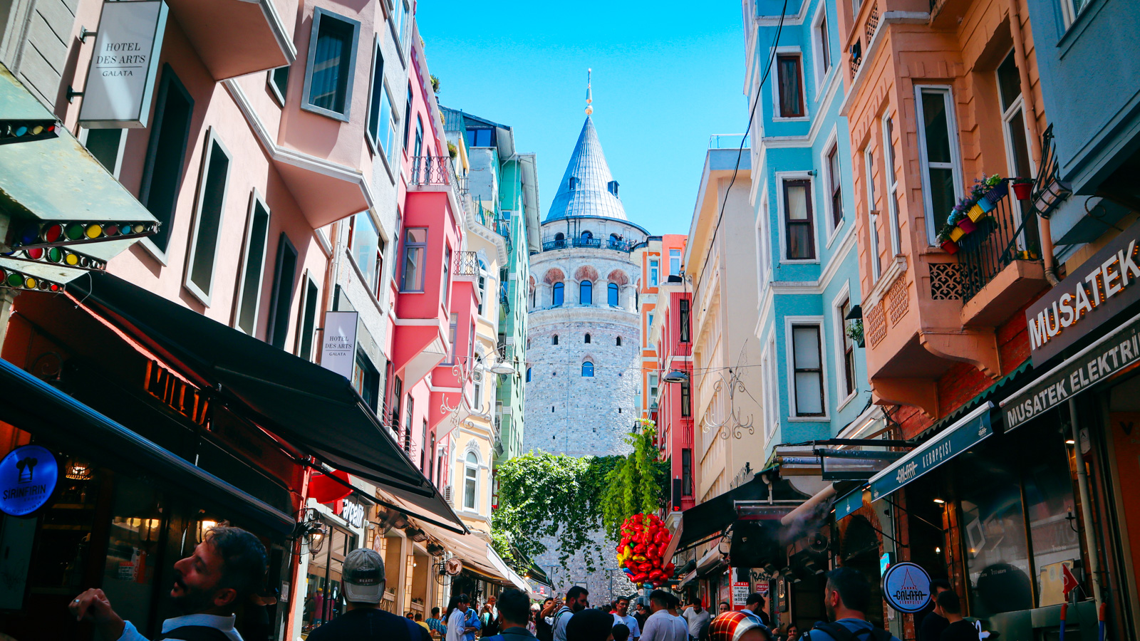 Galata Tower street view, Istanbul