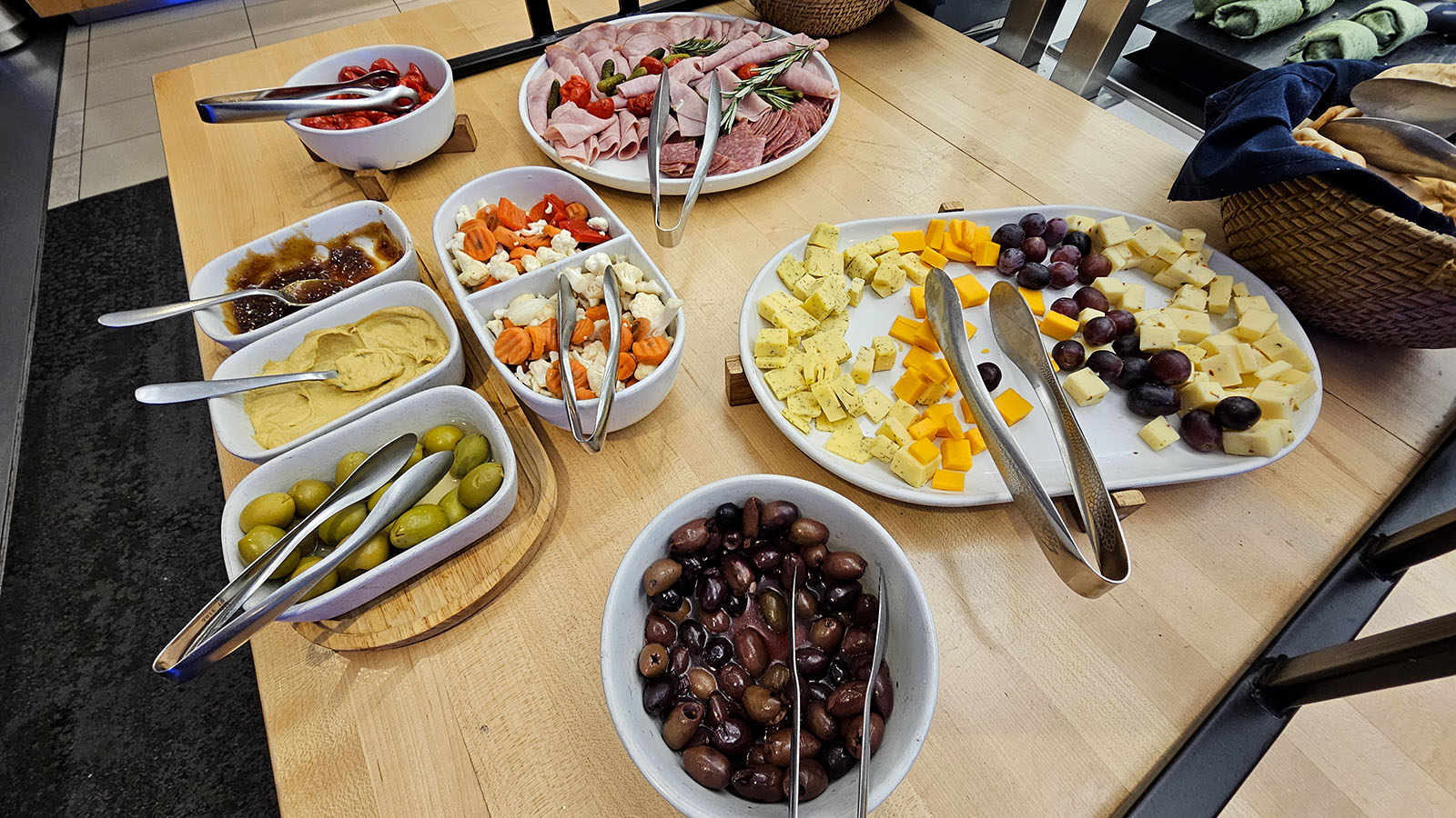 Charcuterie in the Delta Sky Club LAX T2