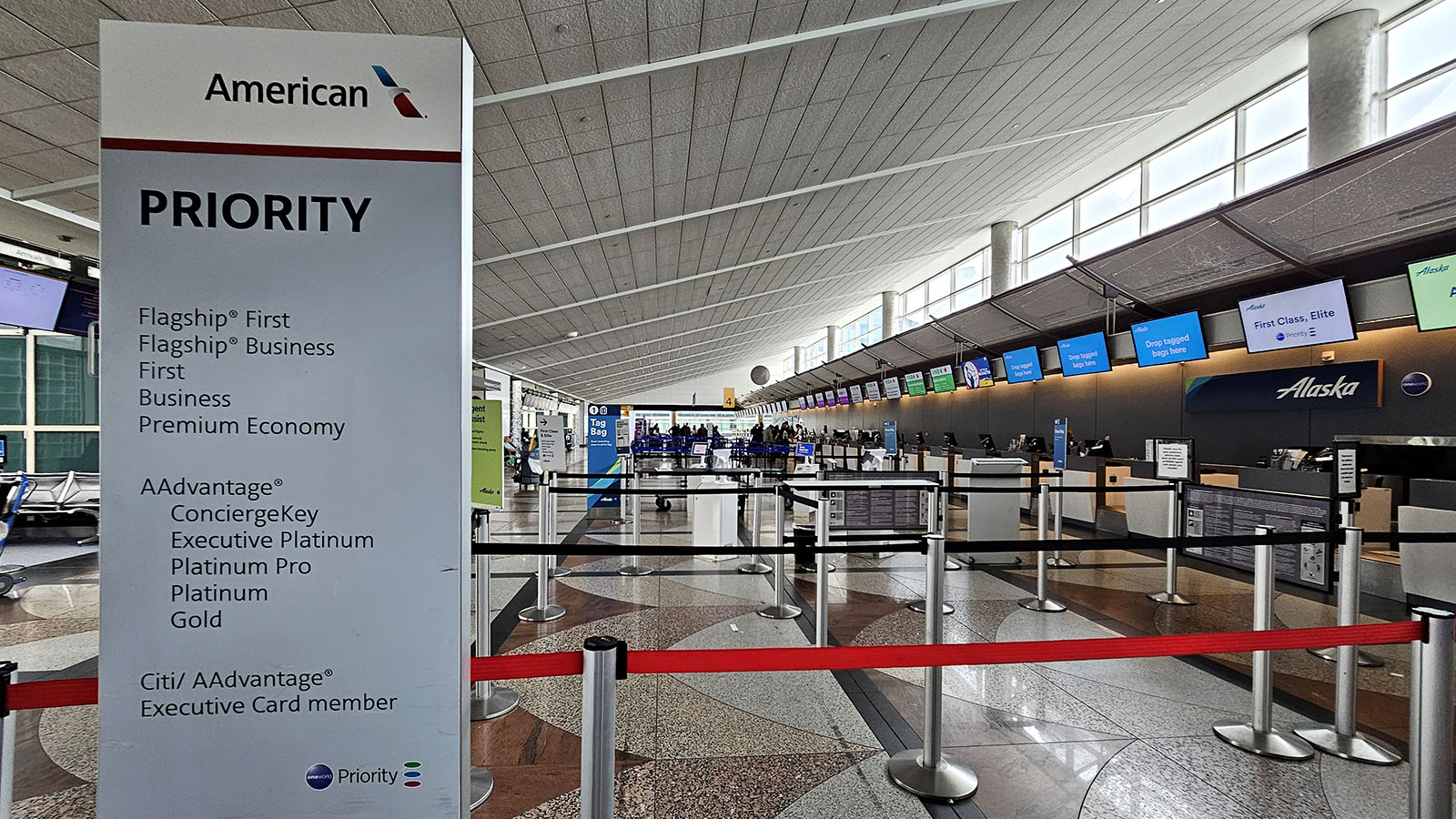 American Airlines priority check-in