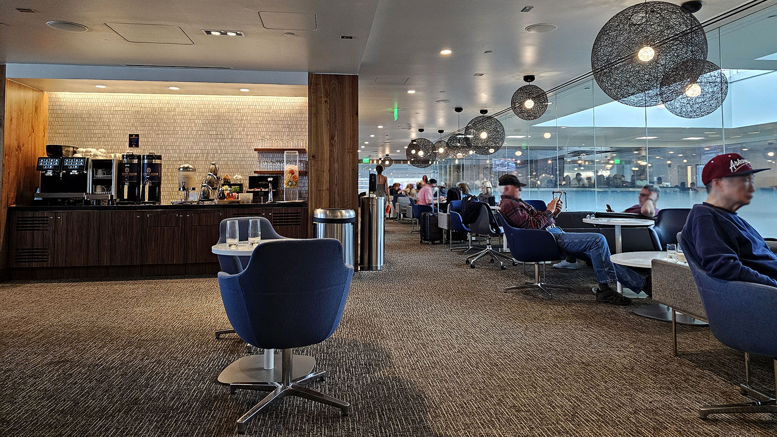 Chairs in the Amex Centurion Lounge in Denver