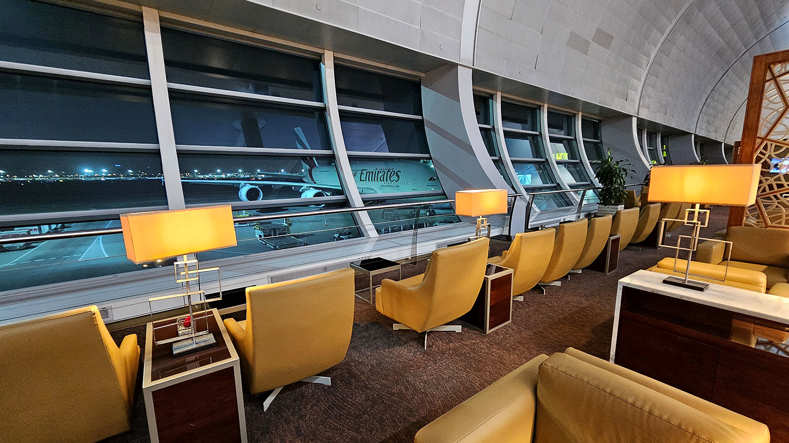 Looking out from The Emirates Lounge, Dubai