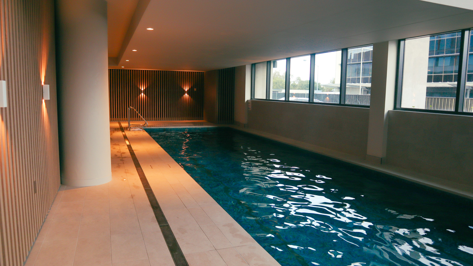 Indoor swimming pool and ibis and Novotel hotels, Melbourne Airport