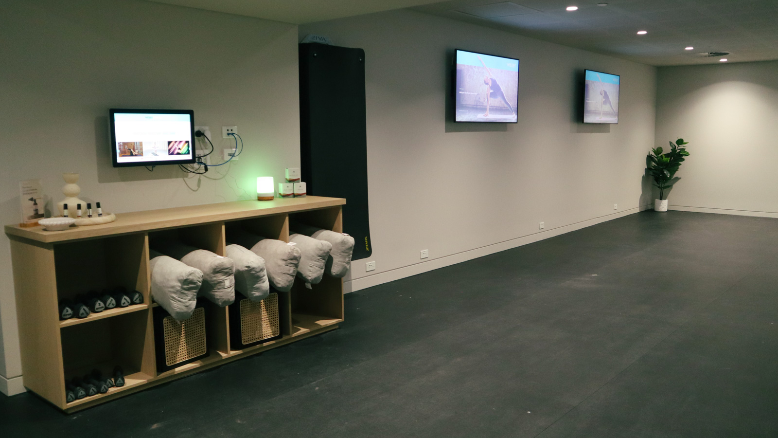 Yoga and pilates room at Higher State, Melbourne Airport