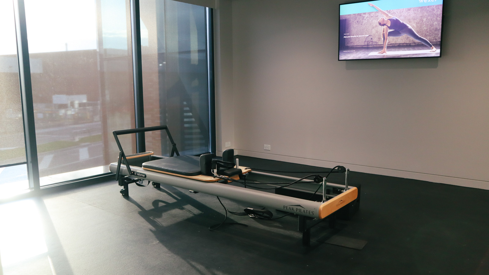 Reformer pilates machine at Higher State, Melbourne Airport