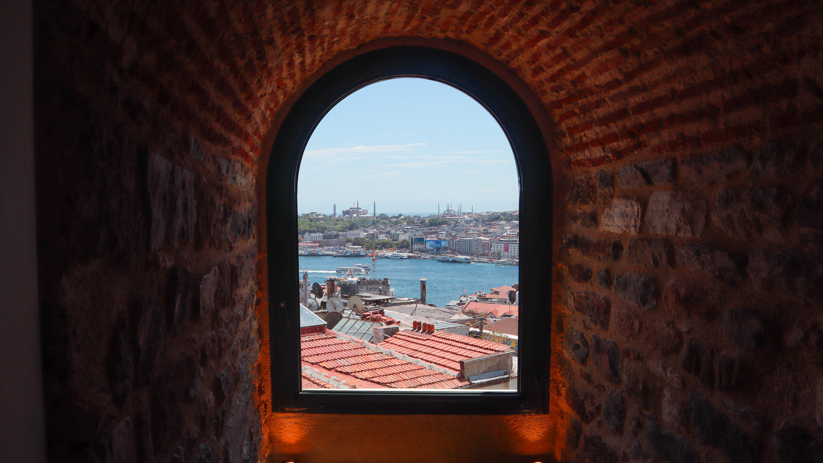 Window view from Galata Tower