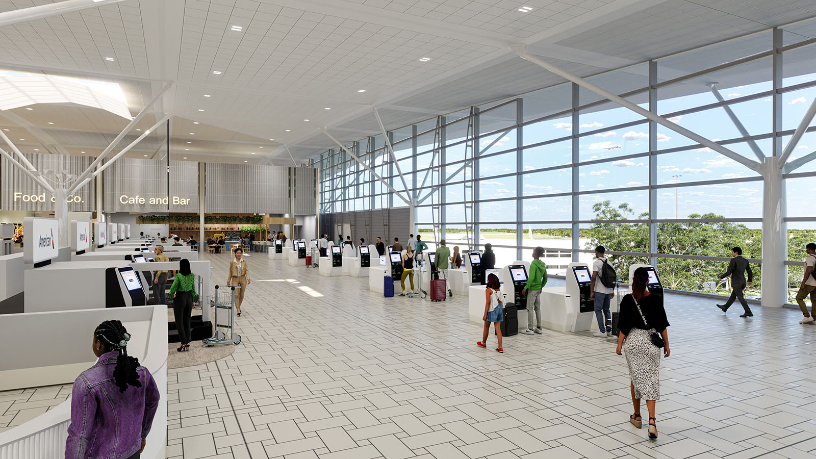 Baggage drop at Brisbane Airport's International Terminal