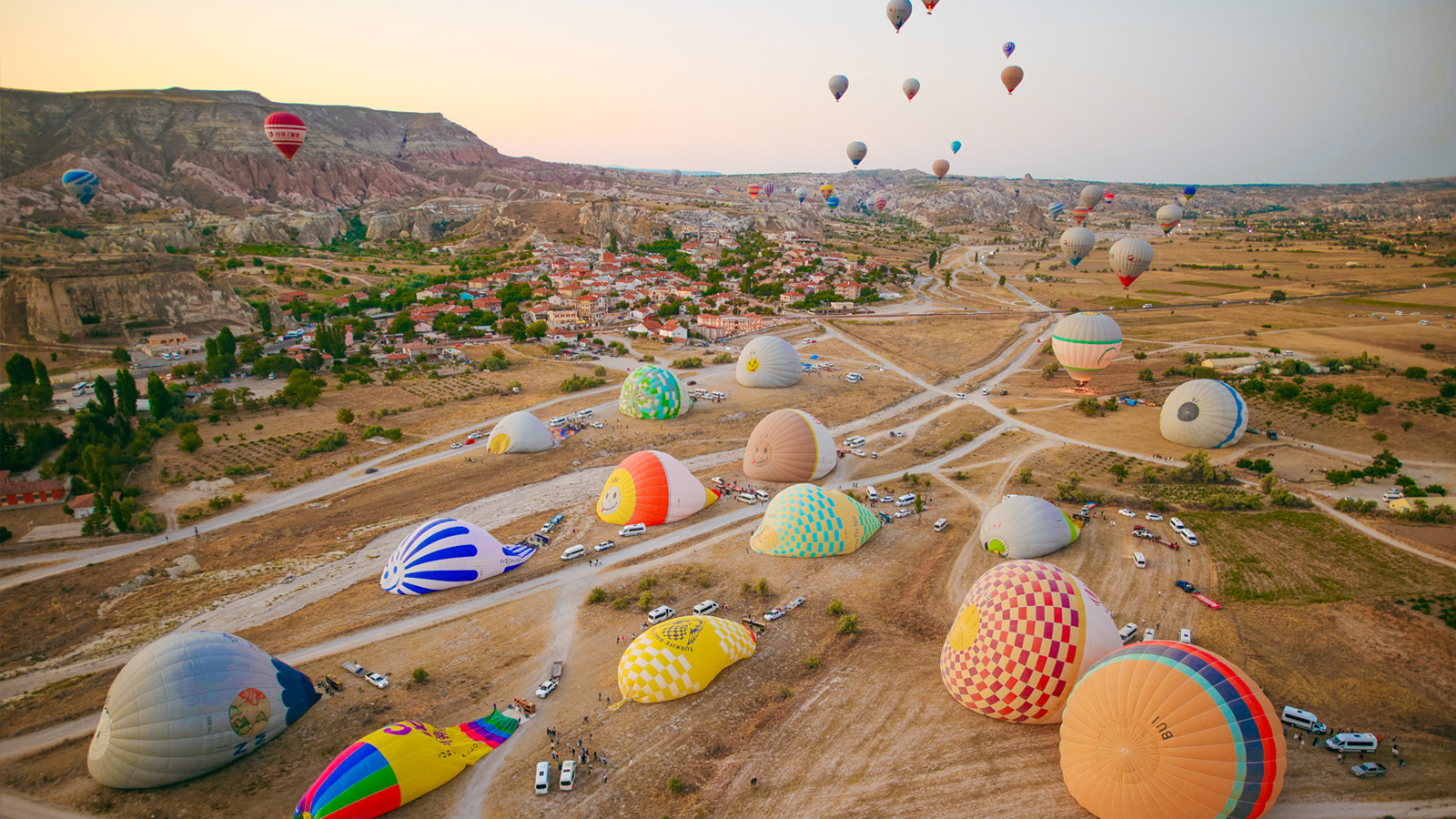 Ascending on a hot air balloon, Cappadocia