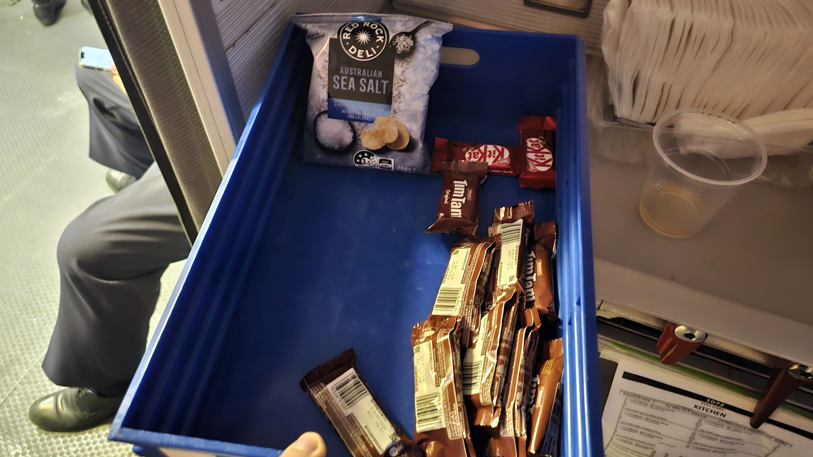 American Airlines galley snacks