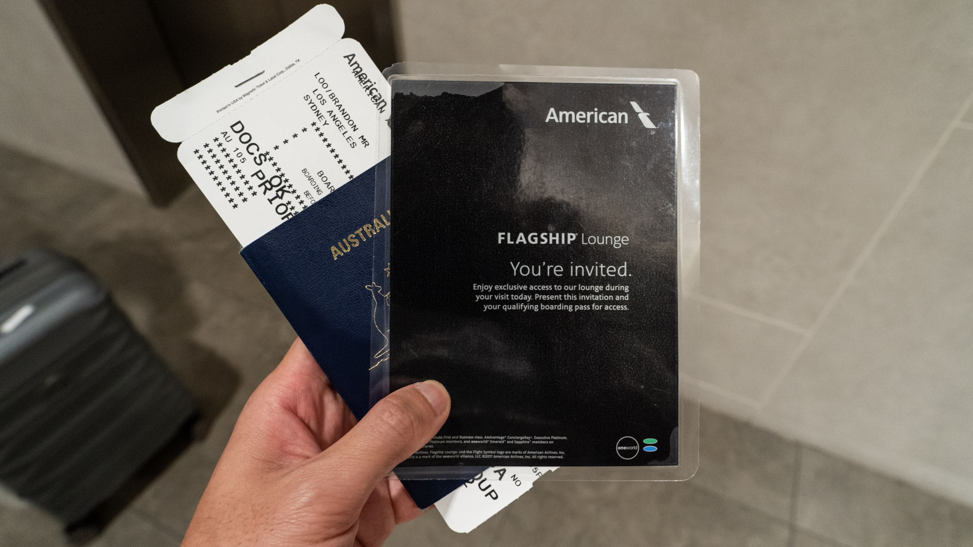 American Airlines Business Class invitation