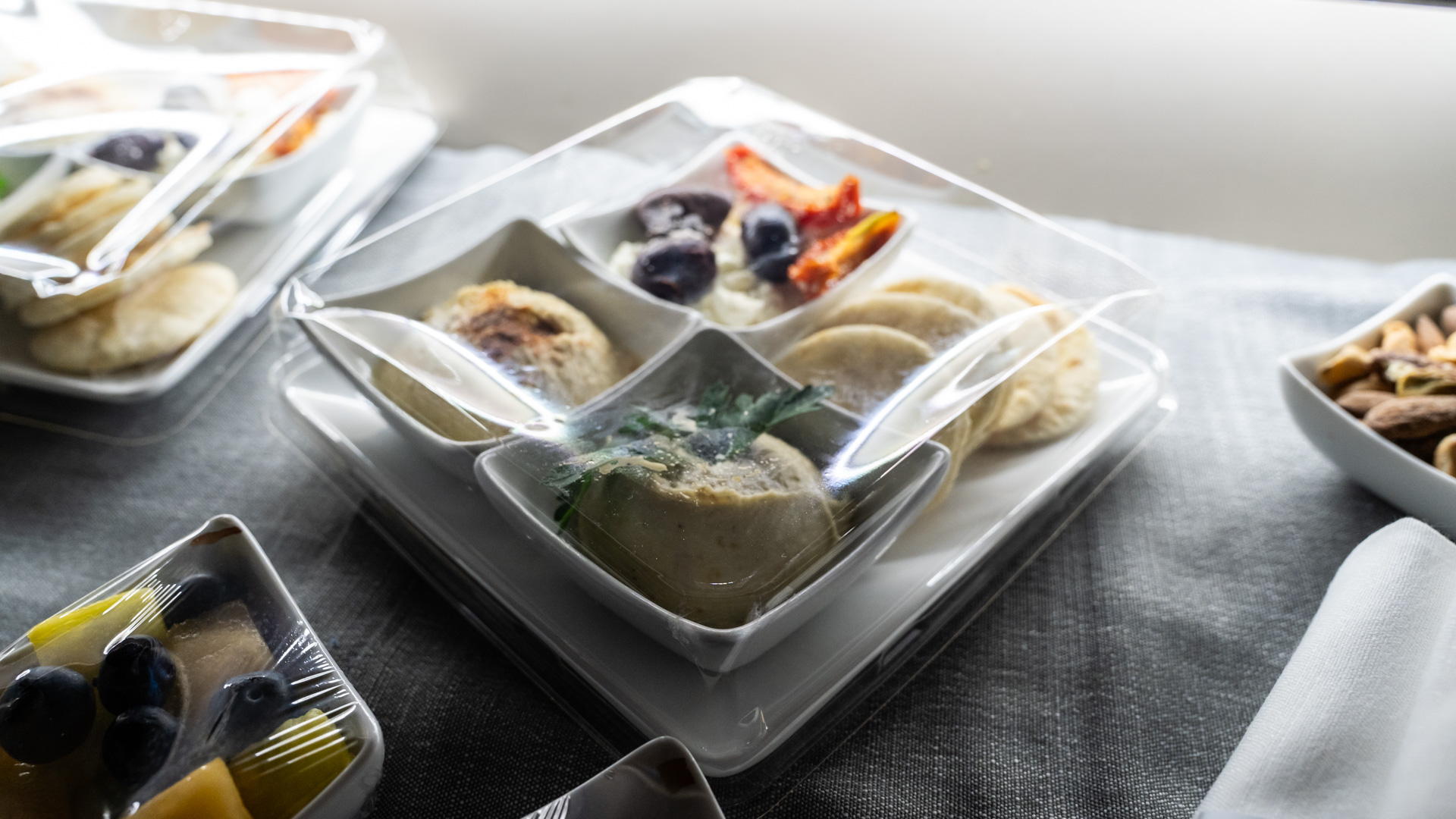 American Airlines Business Class mezze