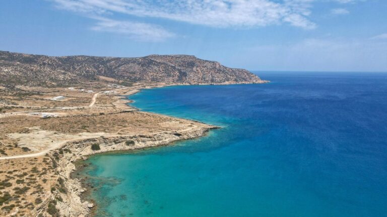 Karpathos Island view from the air, Greece