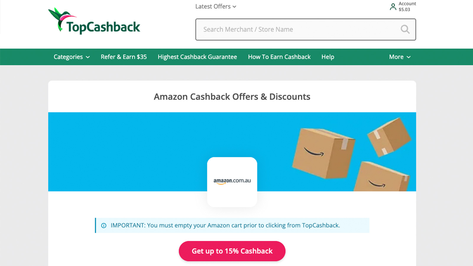 TopCashback Amazon