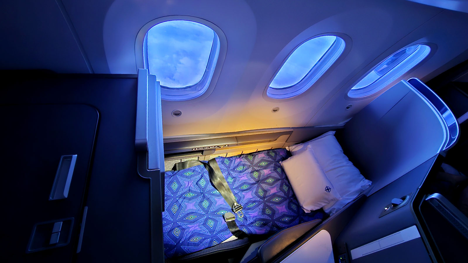 Sleep time in Boeing 787 United Polaris