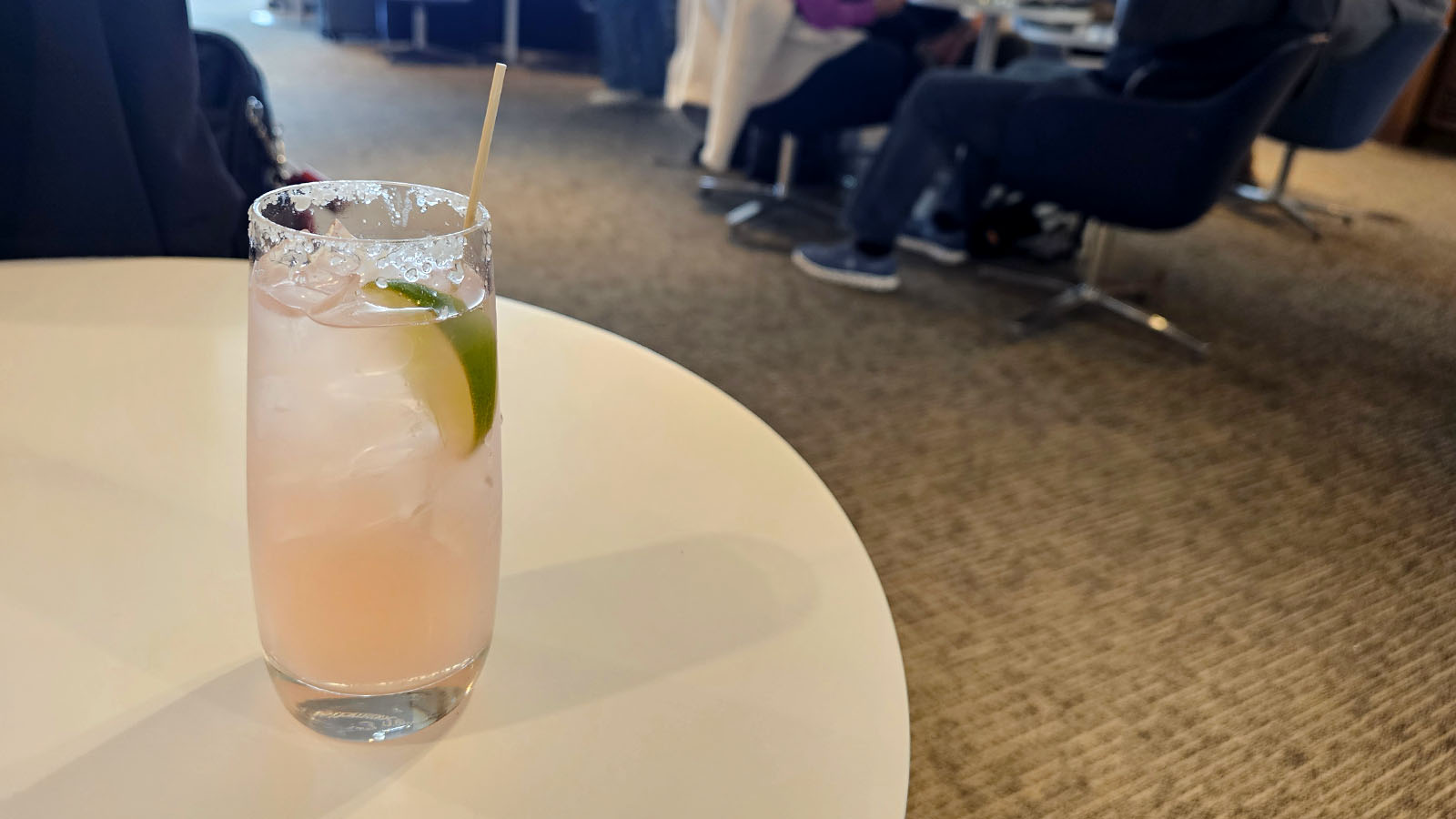 Refreshment in the American Express Centurion Lounge, Denver