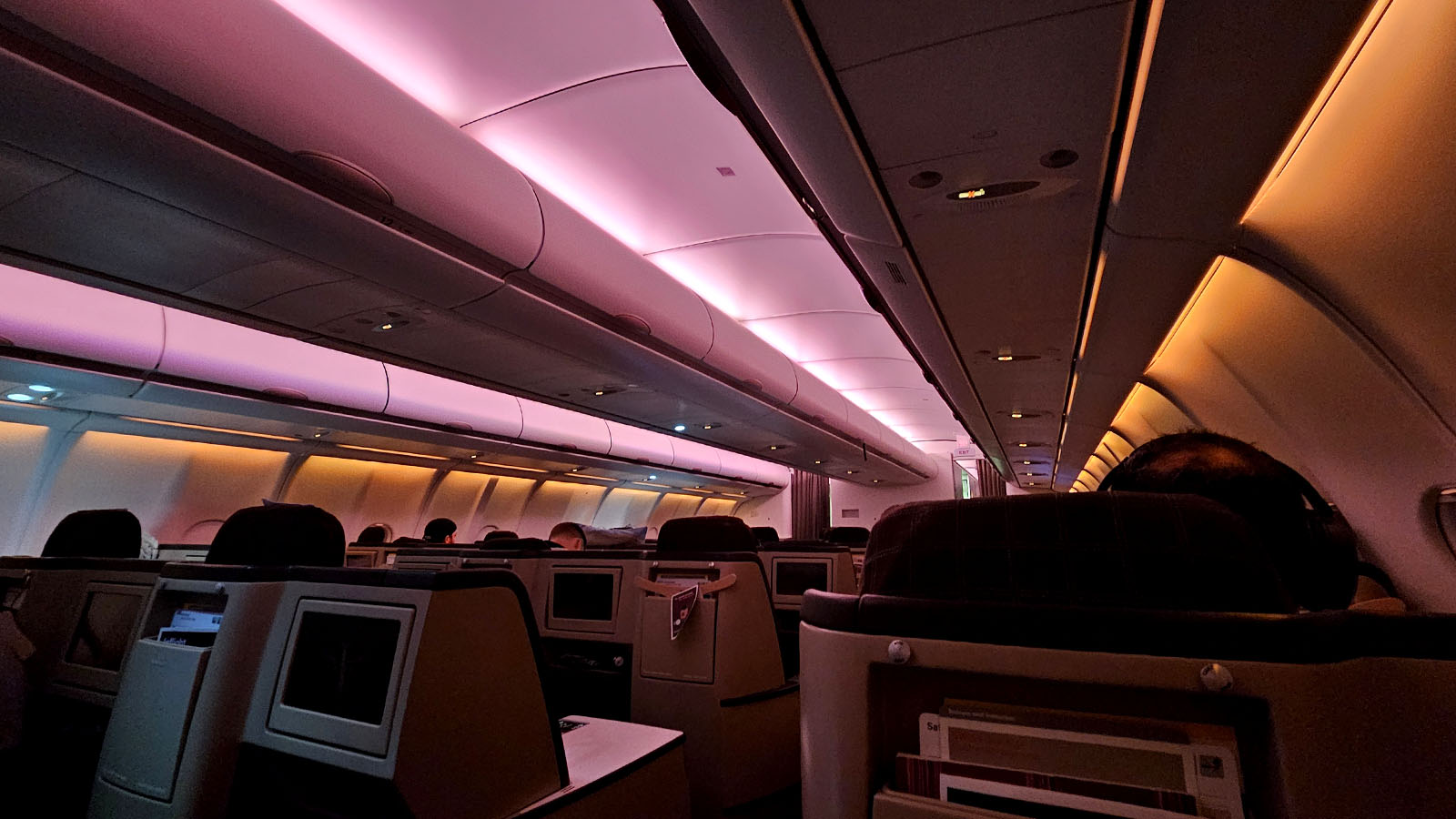 Cabin in SWISS Airbus A330 Business Class