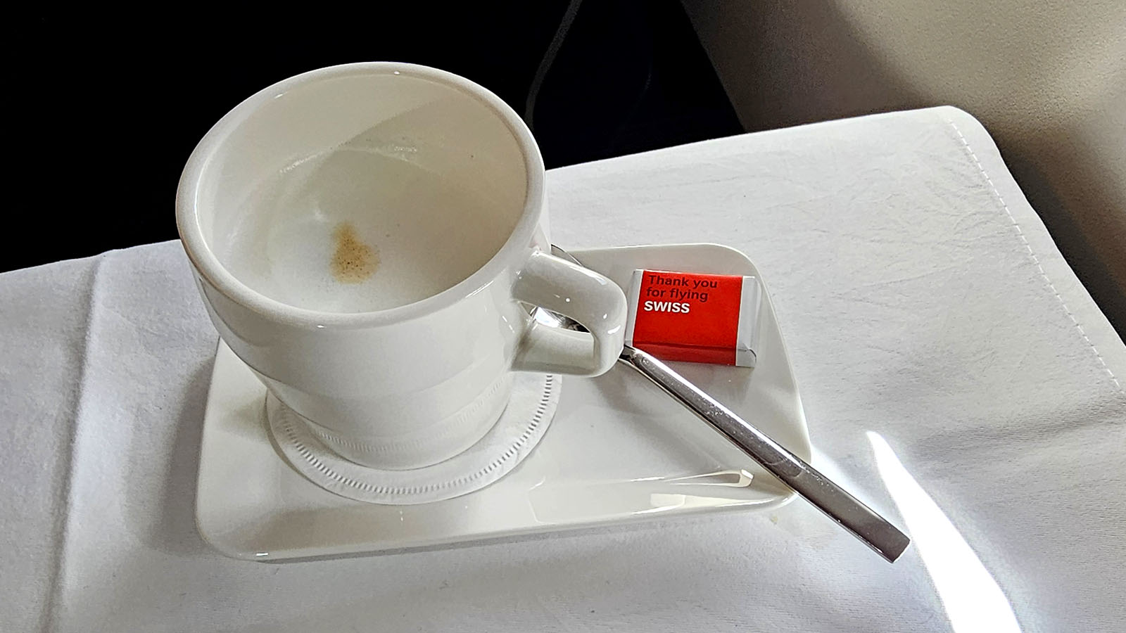 Latte in SWISS Airbus A330 Business Class