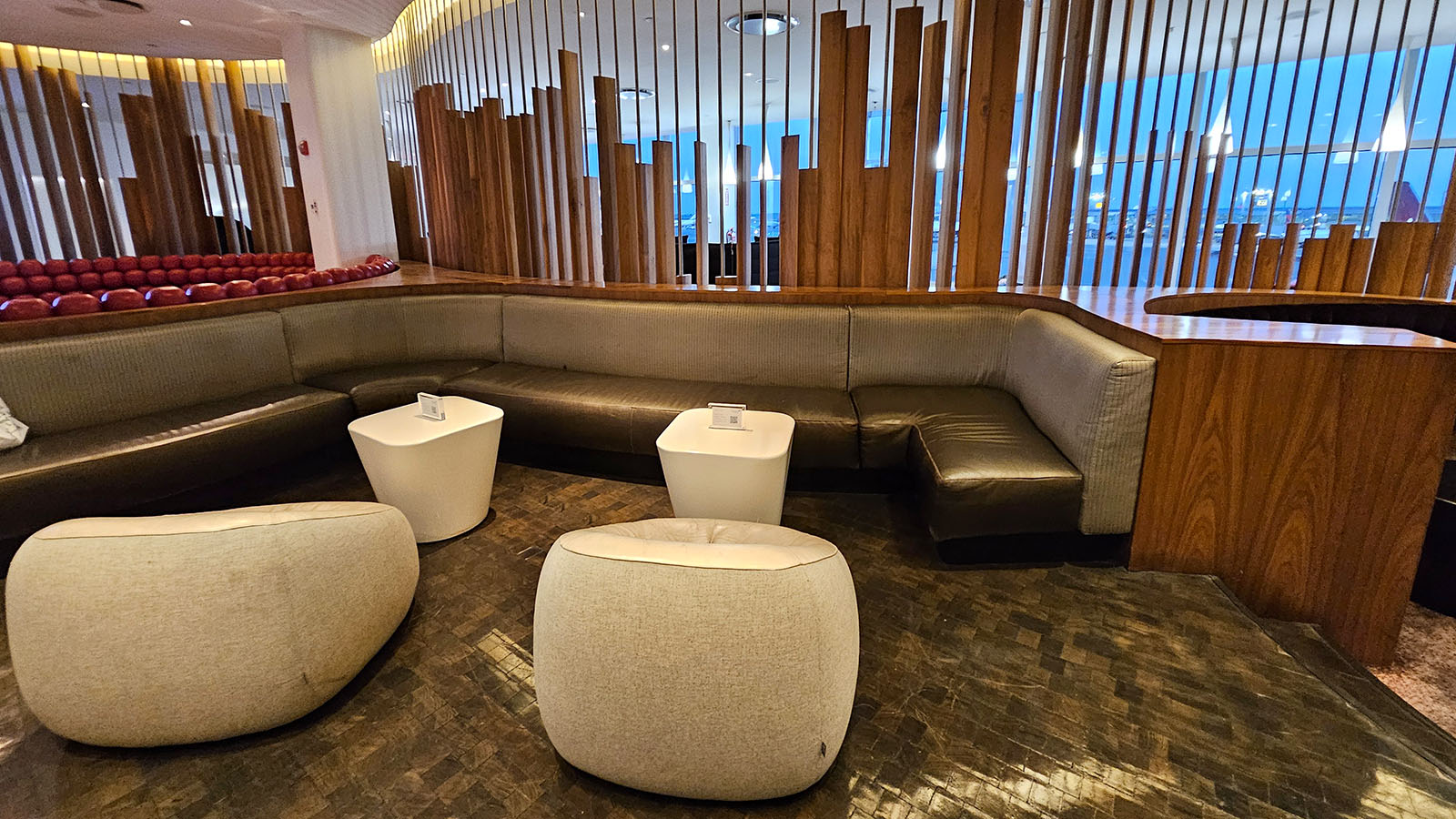 Seating in the Virgin Atlantic Clubhouse, New York