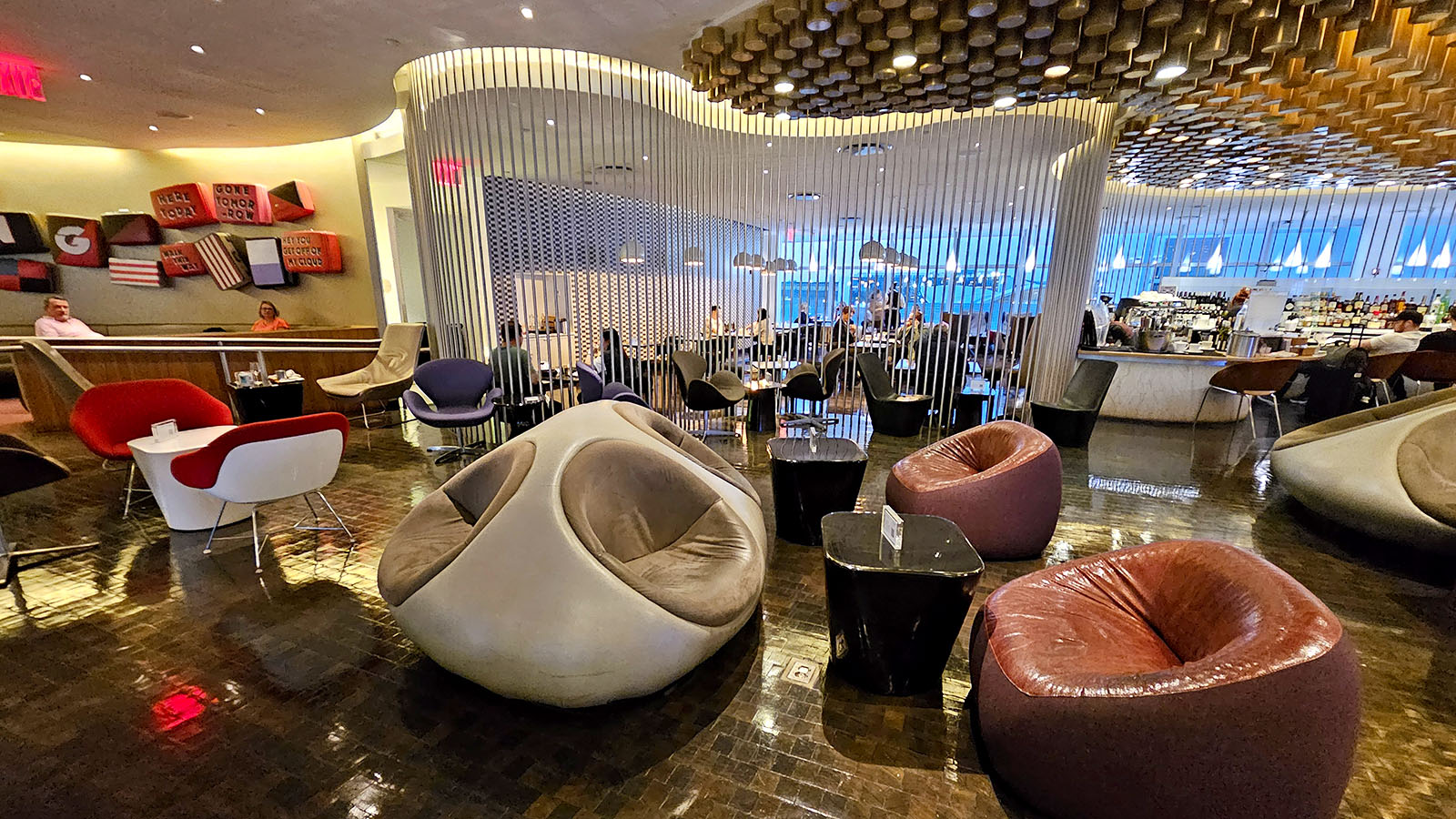 Chairs in the Virgin Atlantic Clubhouse, New York