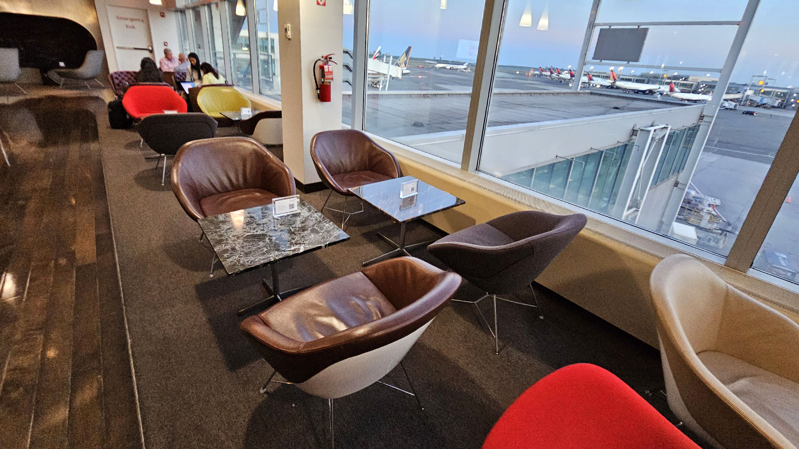 Seating in the Virgin Atlantic Clubhouse, New York