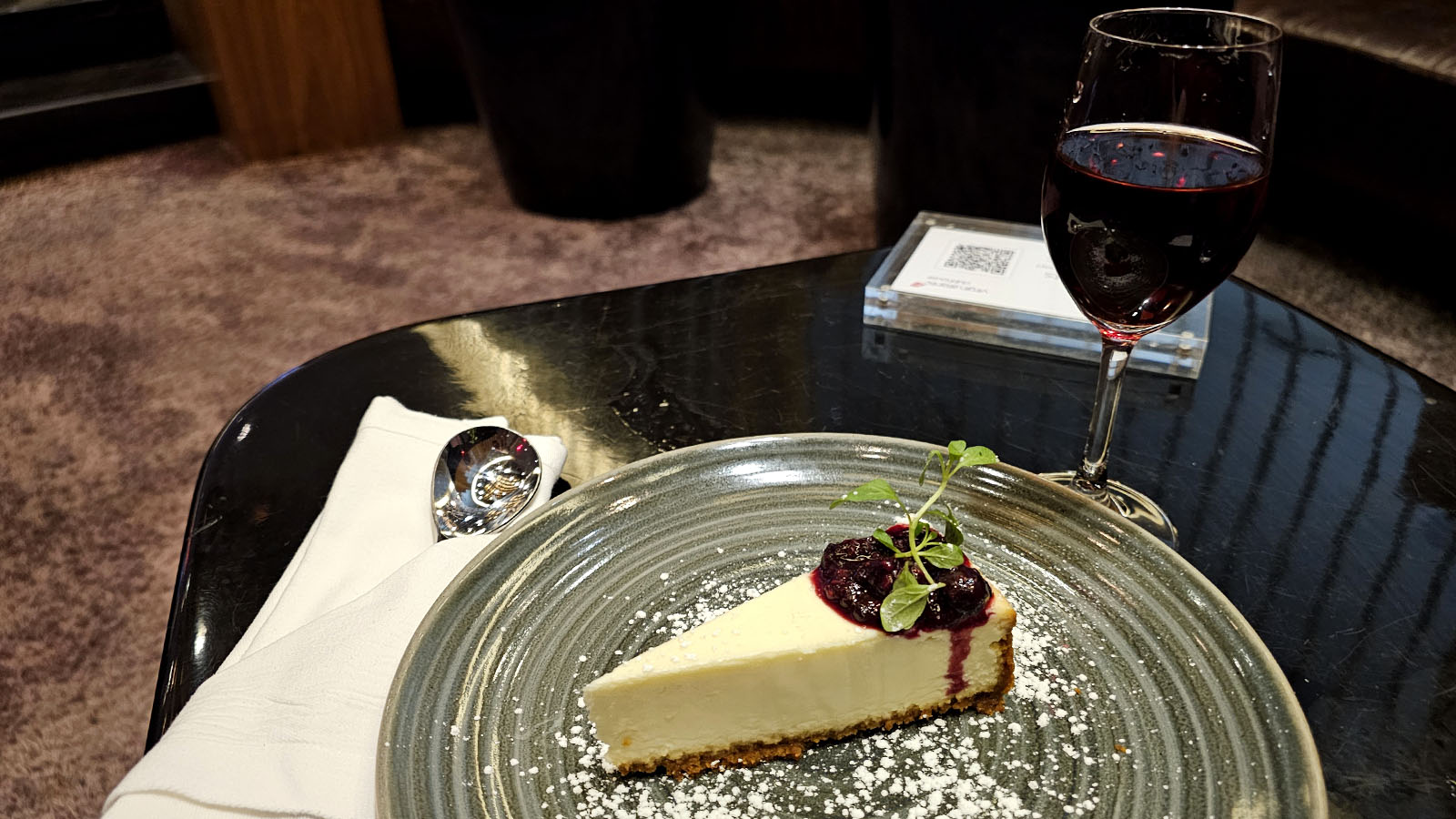 Dessert in the Virgin Atlantic Clubhouse, New York