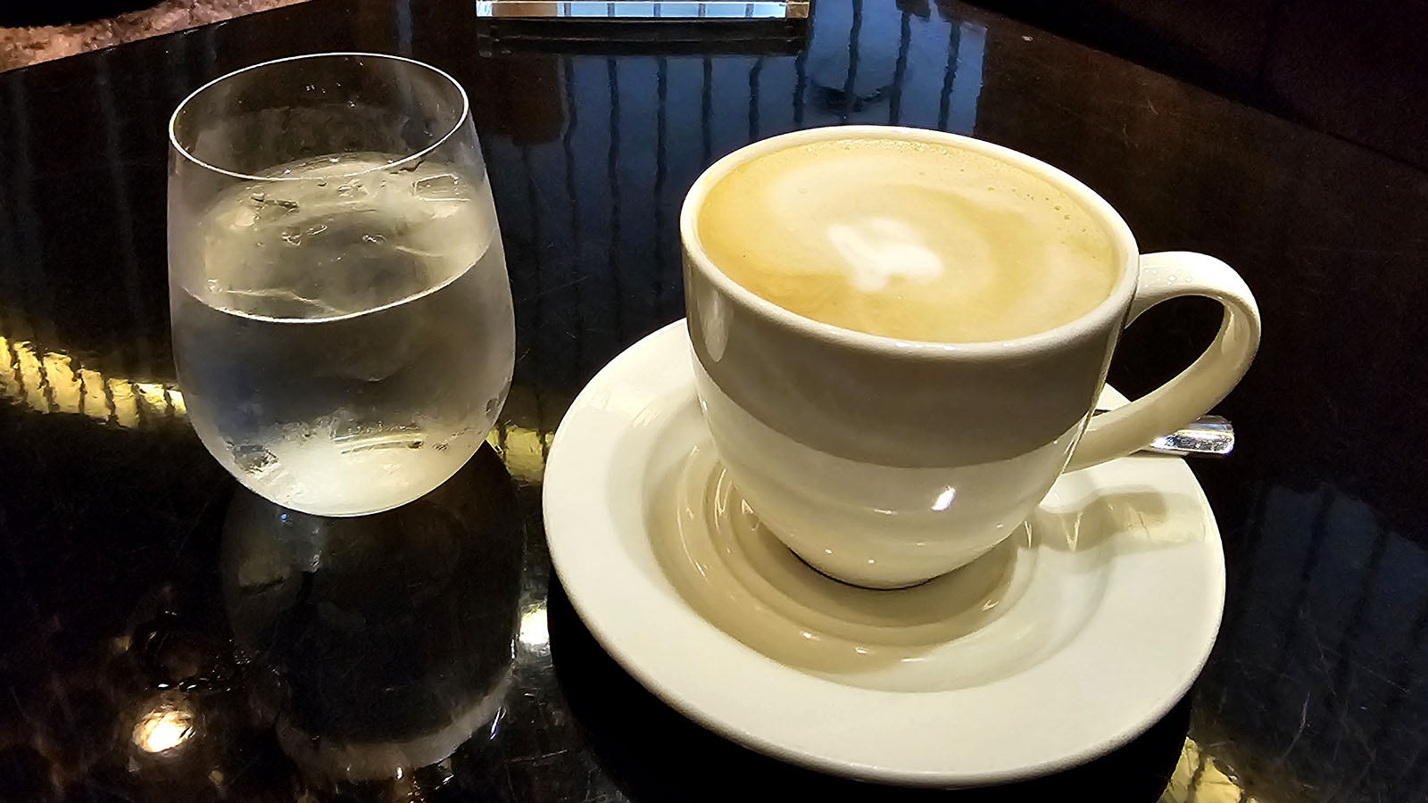 Coffee in the Virgin Atlantic Clubhouse, New York