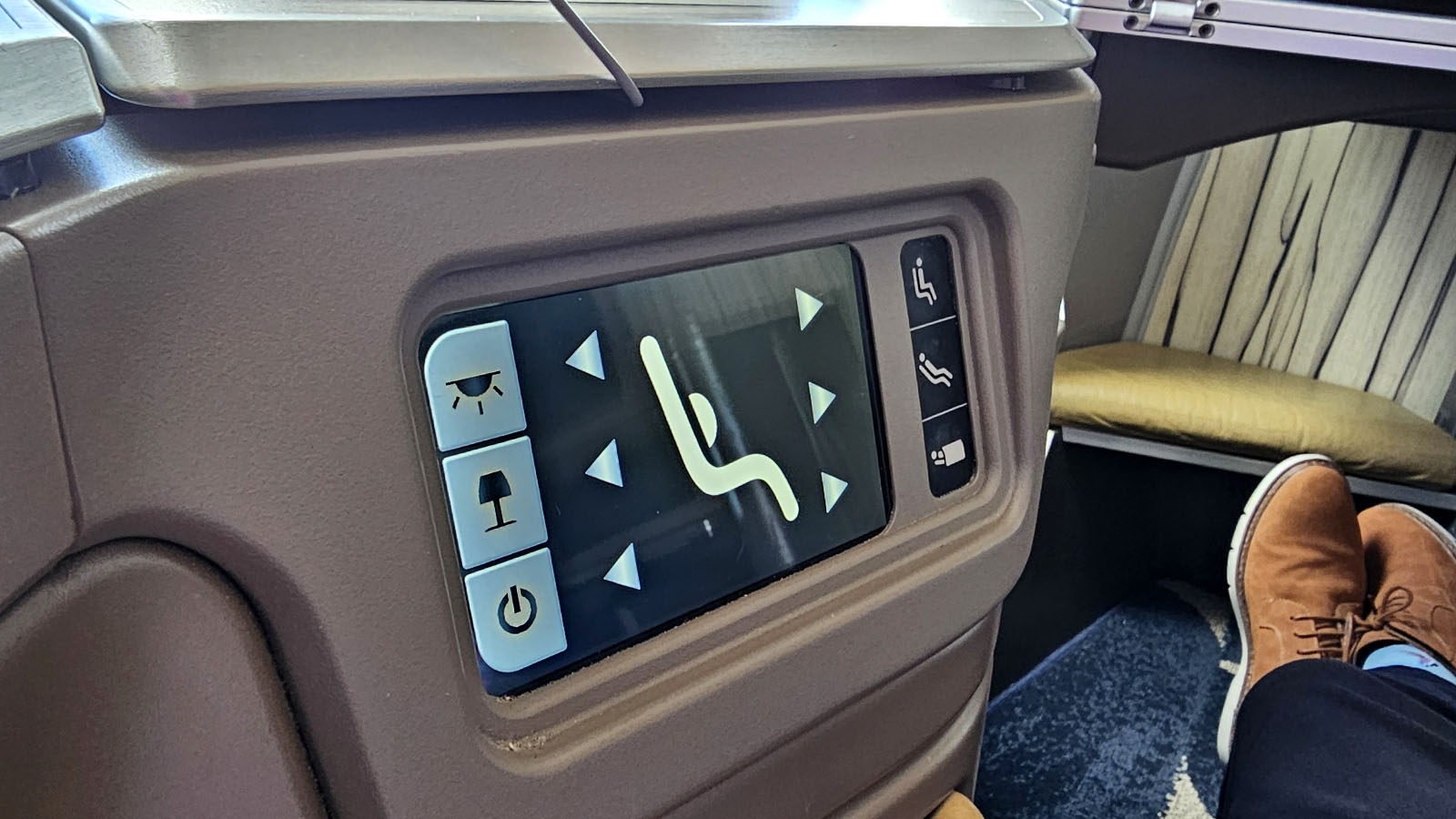 Recline in China Airlines Airbus A350 Business Class