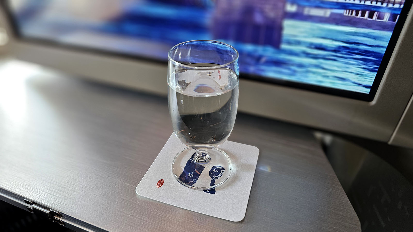 Refreshment in China Airlines Airbus A350 Business Class