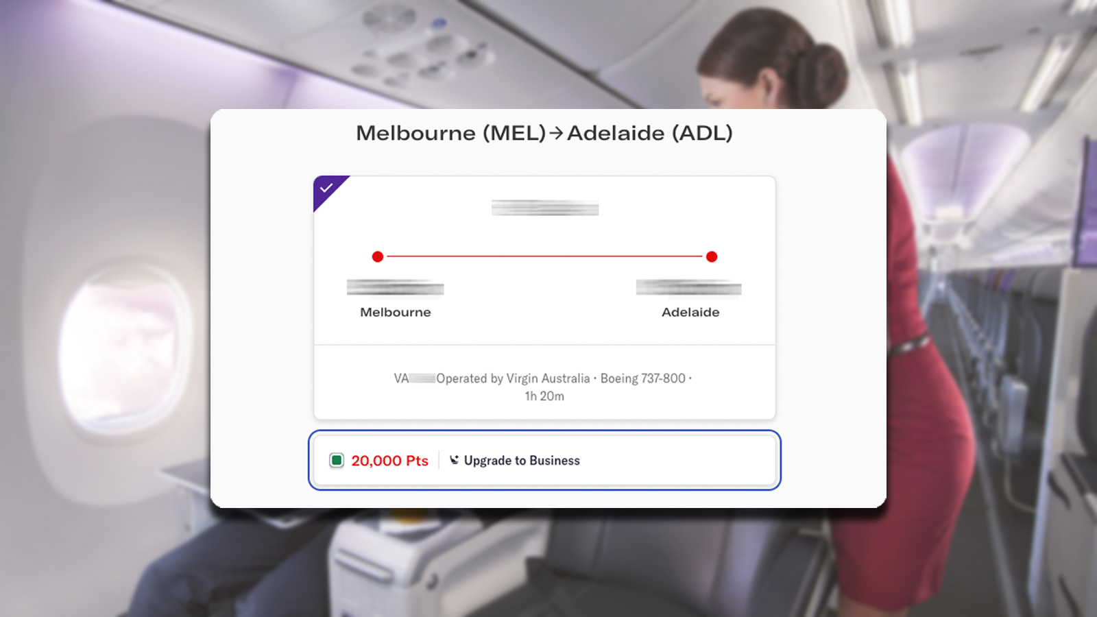 MEL-ADL VA upgrade with points