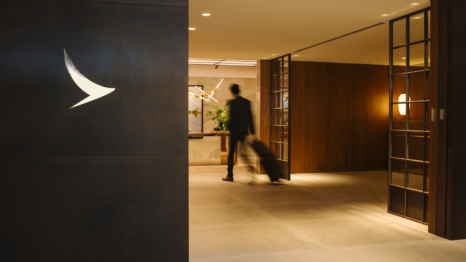 Entrance to Cathay Pacific's The Pier, First Class Lounge in Hong Kong