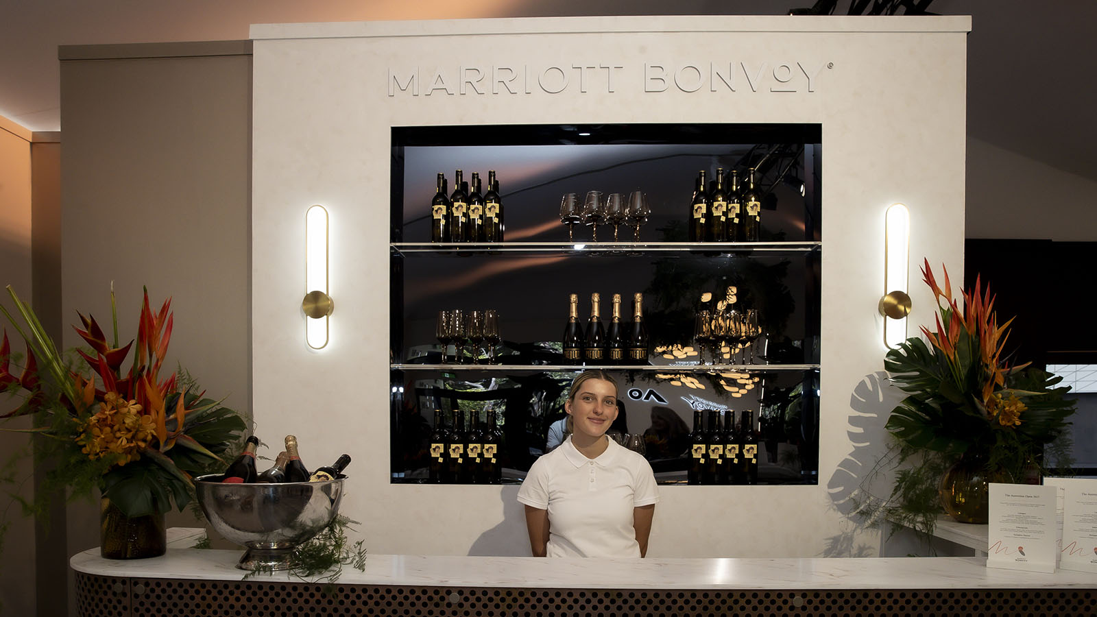 Alcohol in the Marriott Bonvoy Lounge, Australian Open