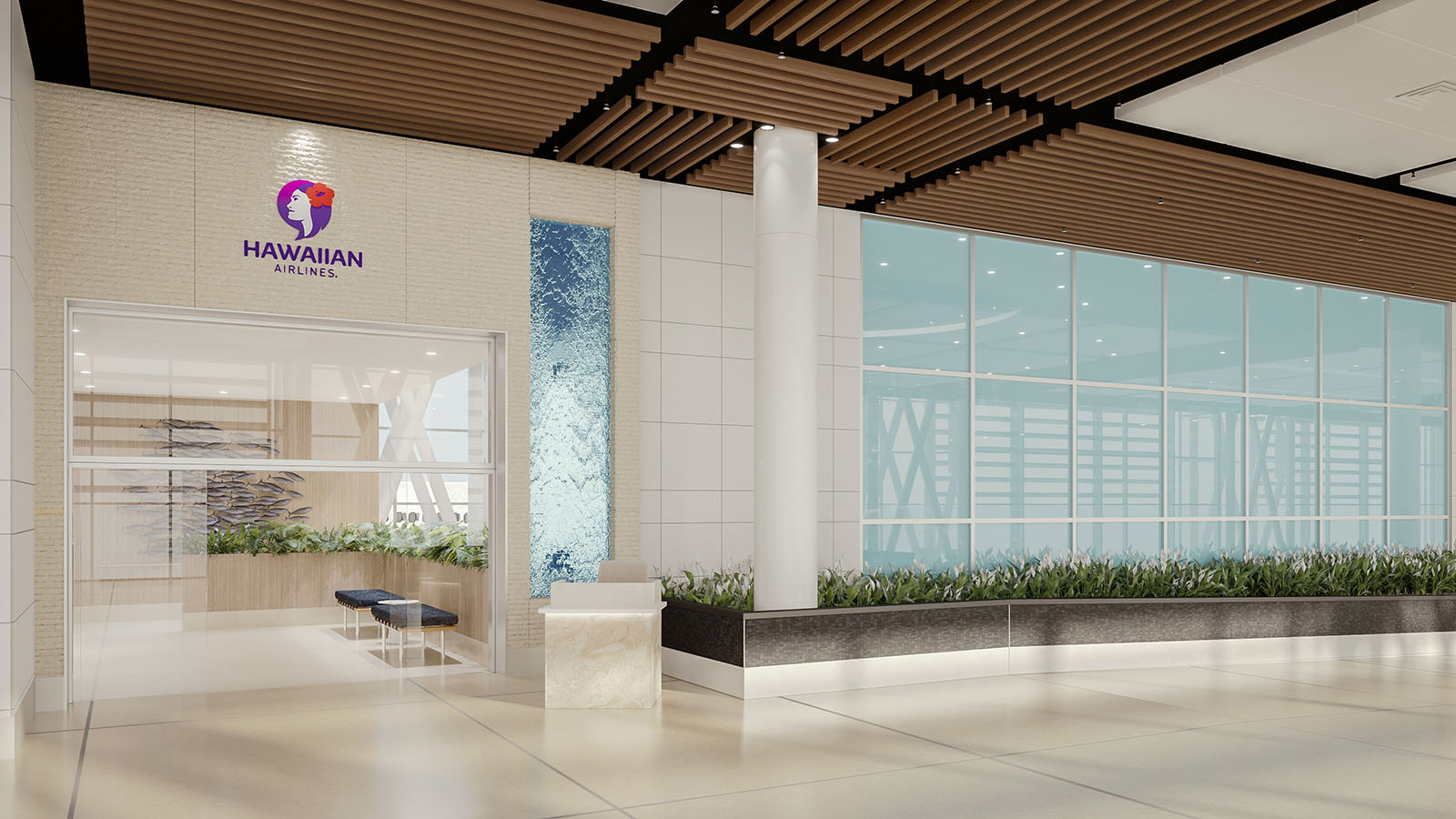 Hawaiian Airlines lounge exterior