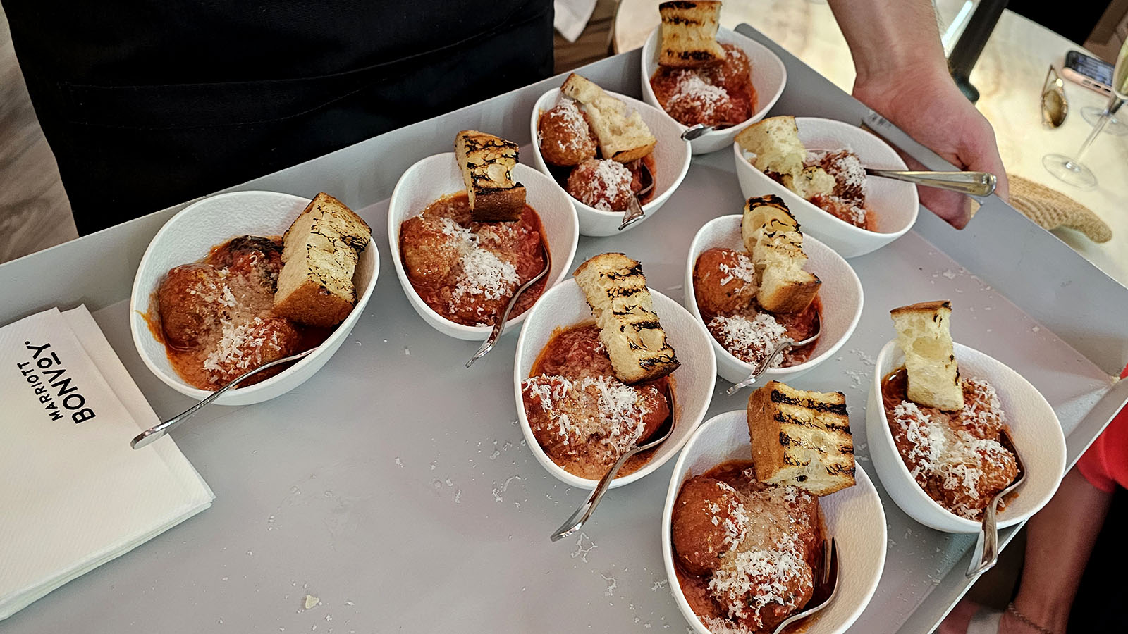 Dinner in the Marriott Bonvoy Lounge, Australian Open