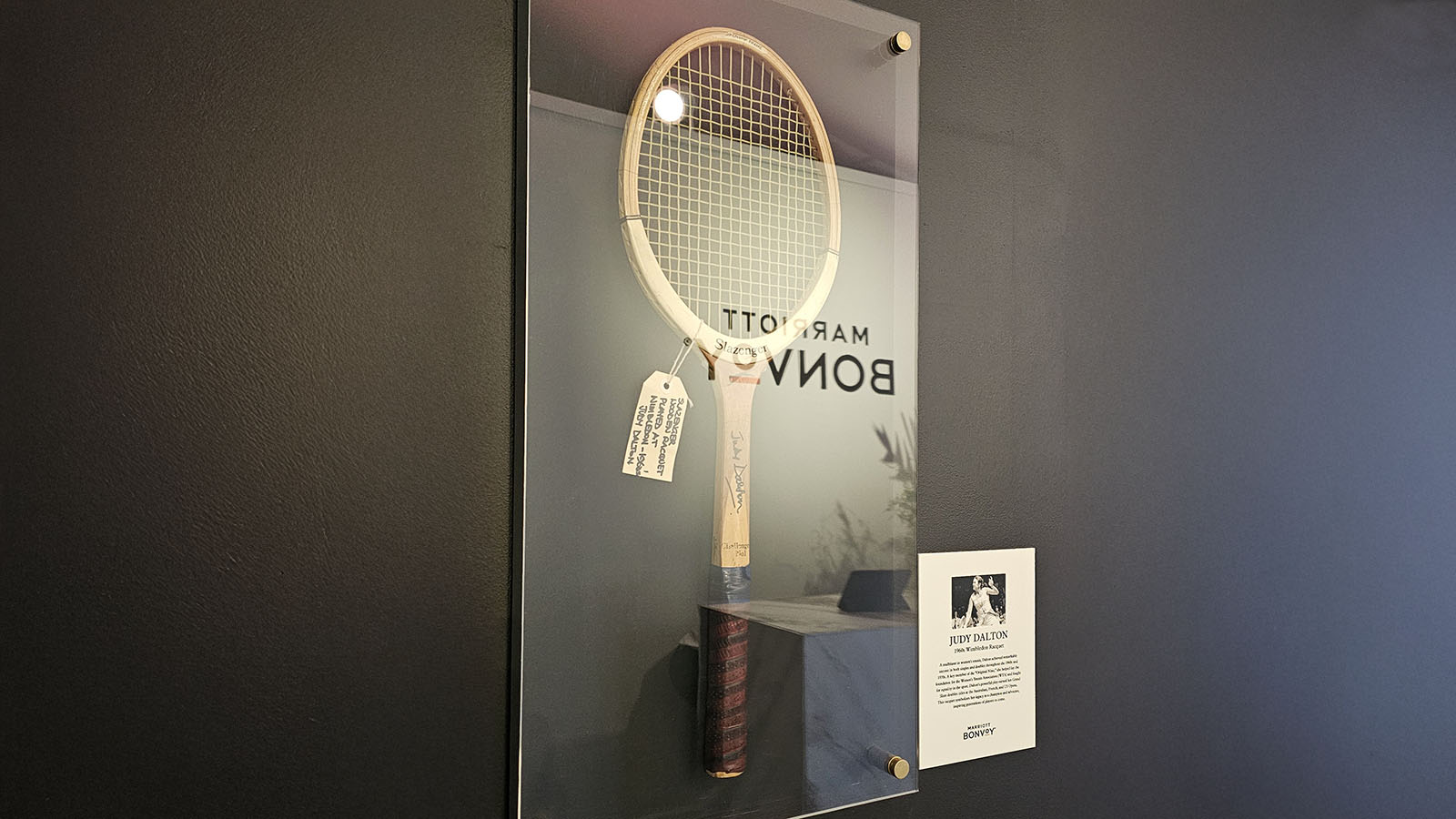 Display in the Marriott Bonvoy Lounge, Australian Open