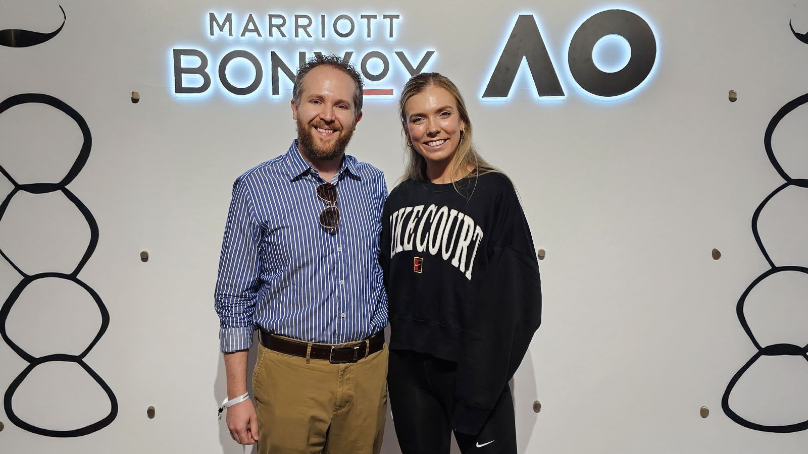 Selfie in the Marriott Bonvoy Lounge, Australian Open