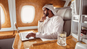 Emirates Business Class transitions from middle seat to private suite