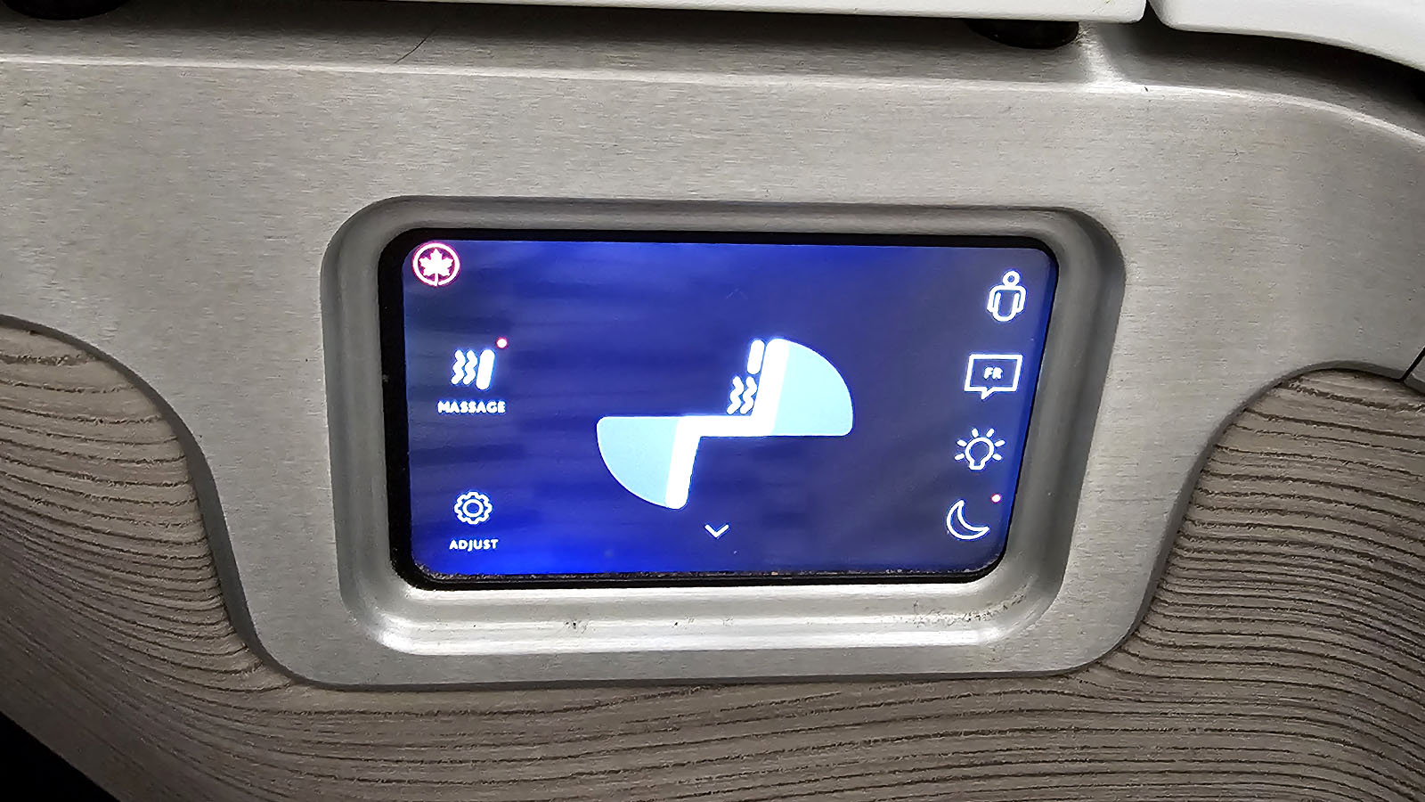 Massager in Air Canada Airbus A330 Signature Class