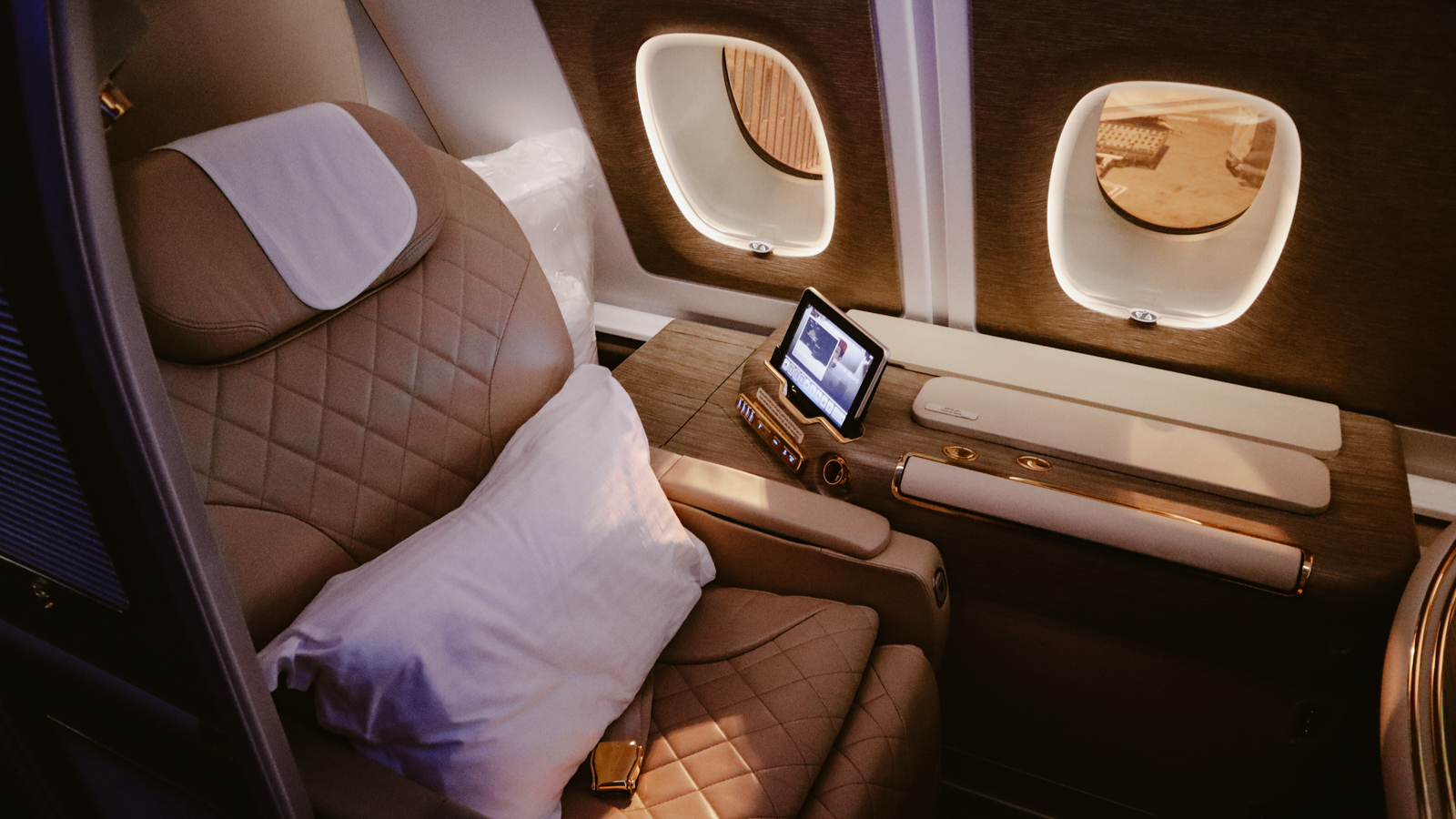 Emirates Airbus A380 First window seat