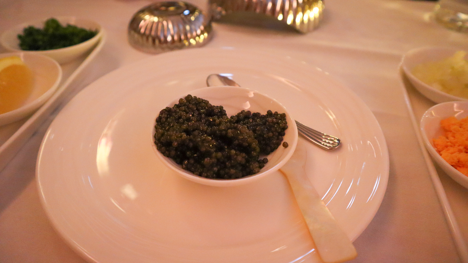 Caviar on Emirates A380 First Class