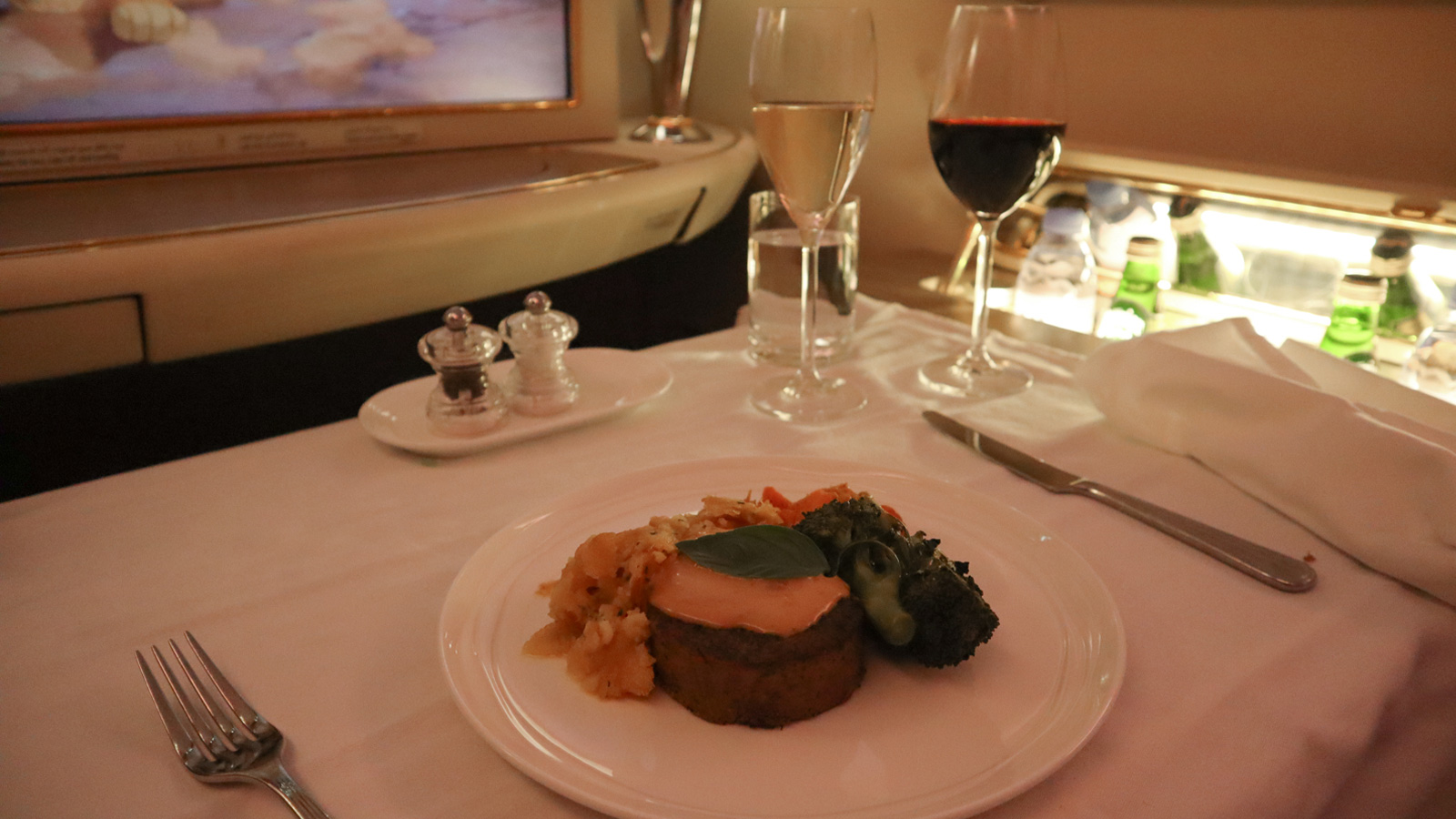 Steak dinner on Emirates First