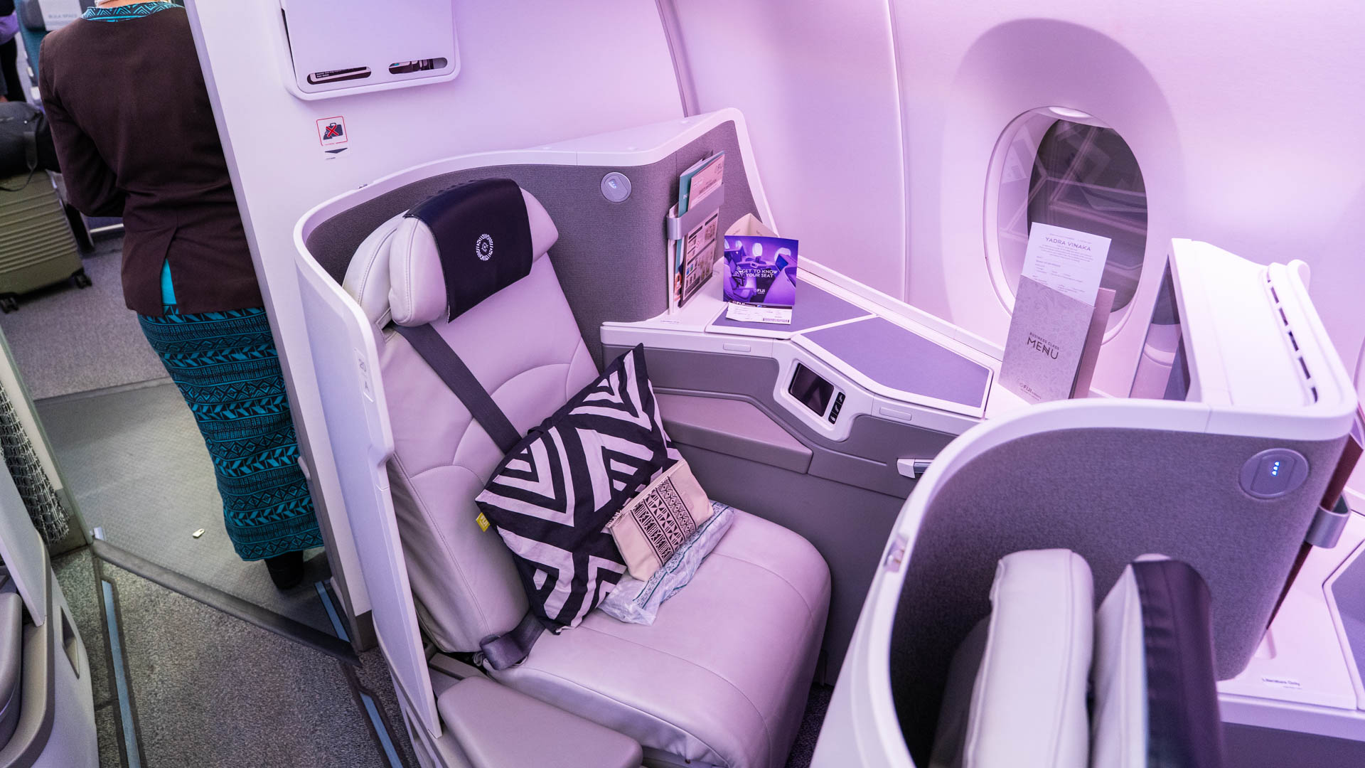 Fiji Airways FJ891 Dallas-Nadi seat 20A