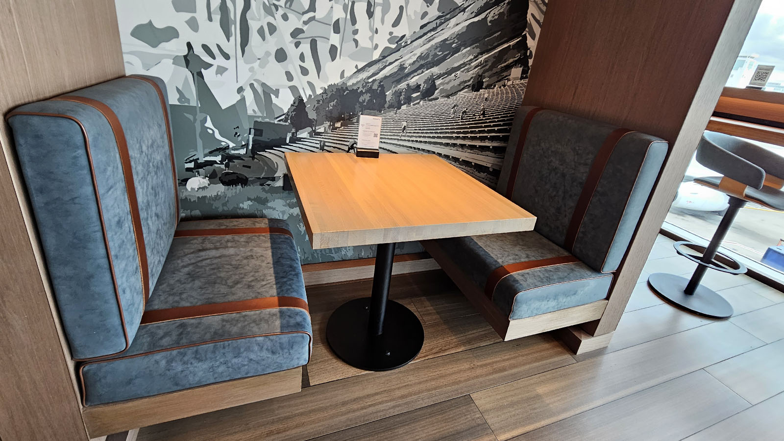 Table in the Admirals Club in Denver, Colorado