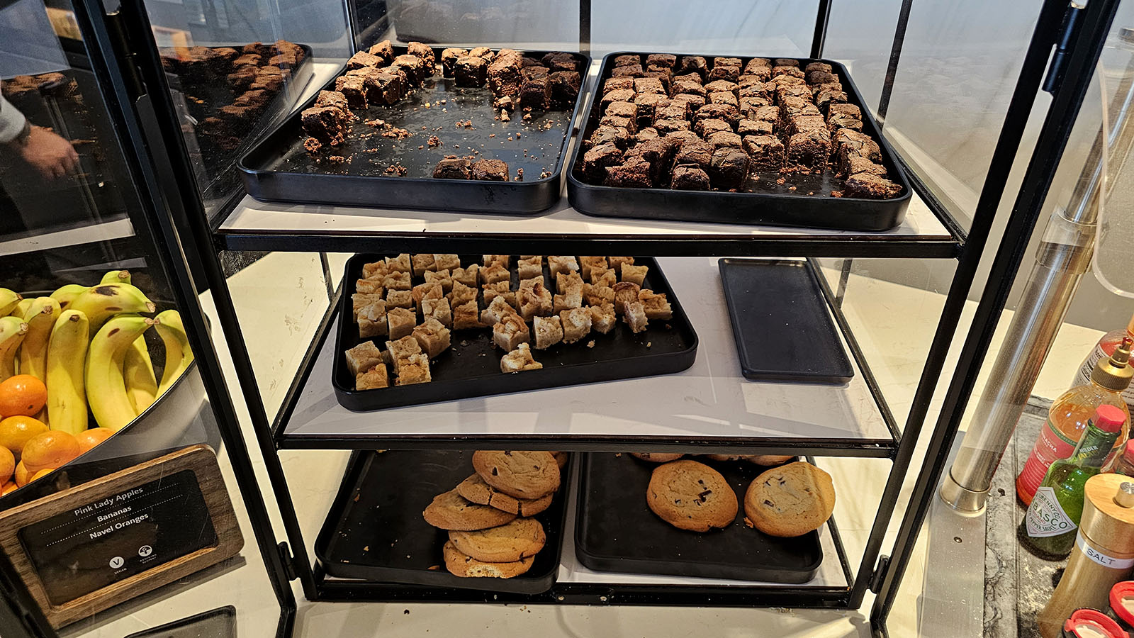 Muffins in the Admirals Club in Denver, Colorado