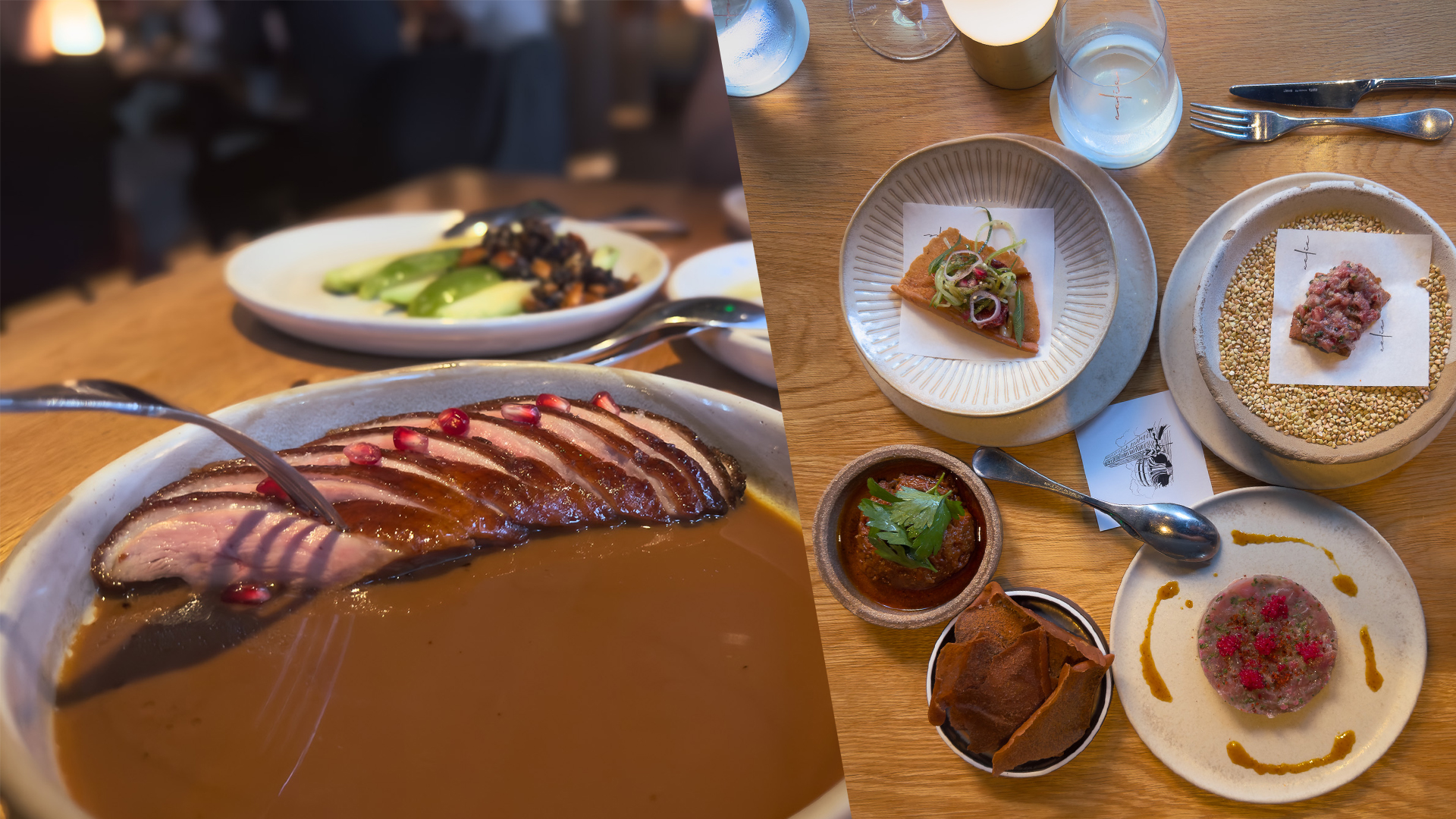 Dishes served as part of AALIA's Premium Banquet menu