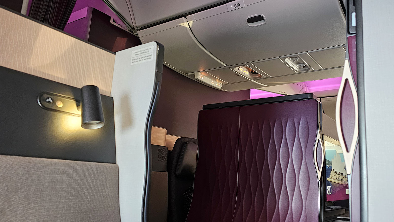 Door open in Virgin Australia Qsuite
